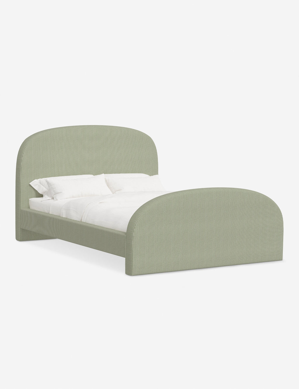 Lit plateforme - Le lit plateforme Bescond offre un confort ancré grâce à sa silhouette douce