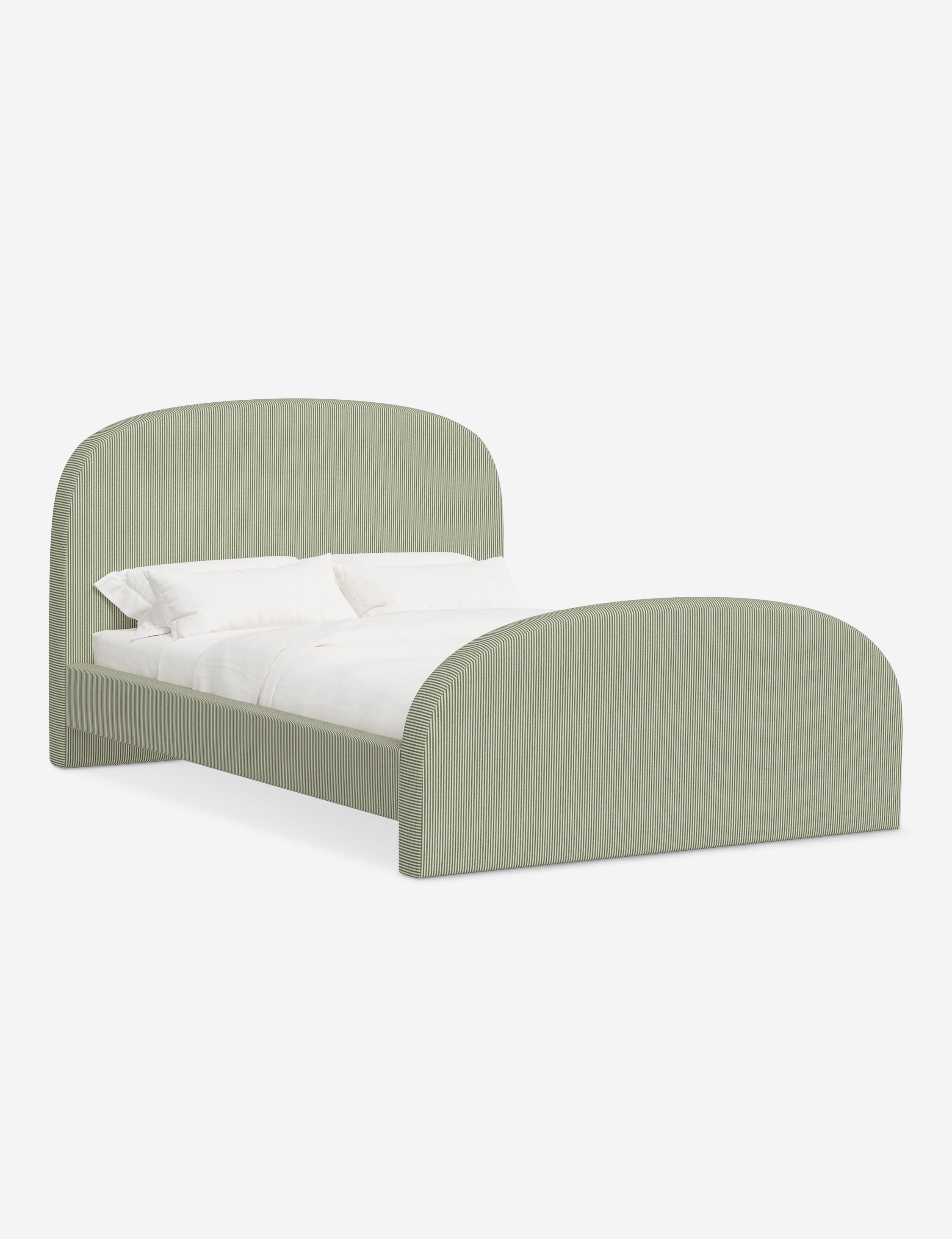 Lit plateforme - Le lit plateforme Bescond offre un confort ancré grâce à sa silhouette douce