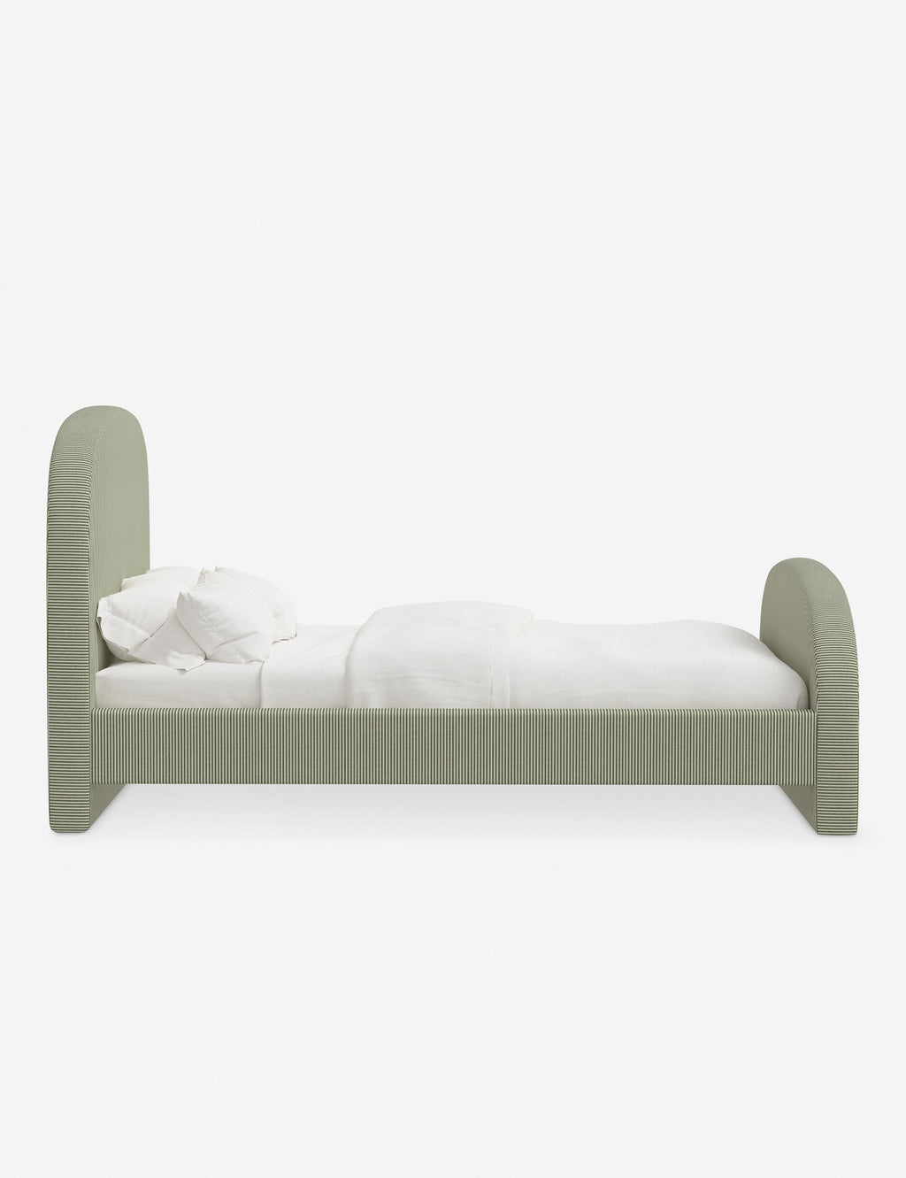 Lit plateforme - Le lit plateforme Bescond offre un confort ancré grâce à sa silhouette douce