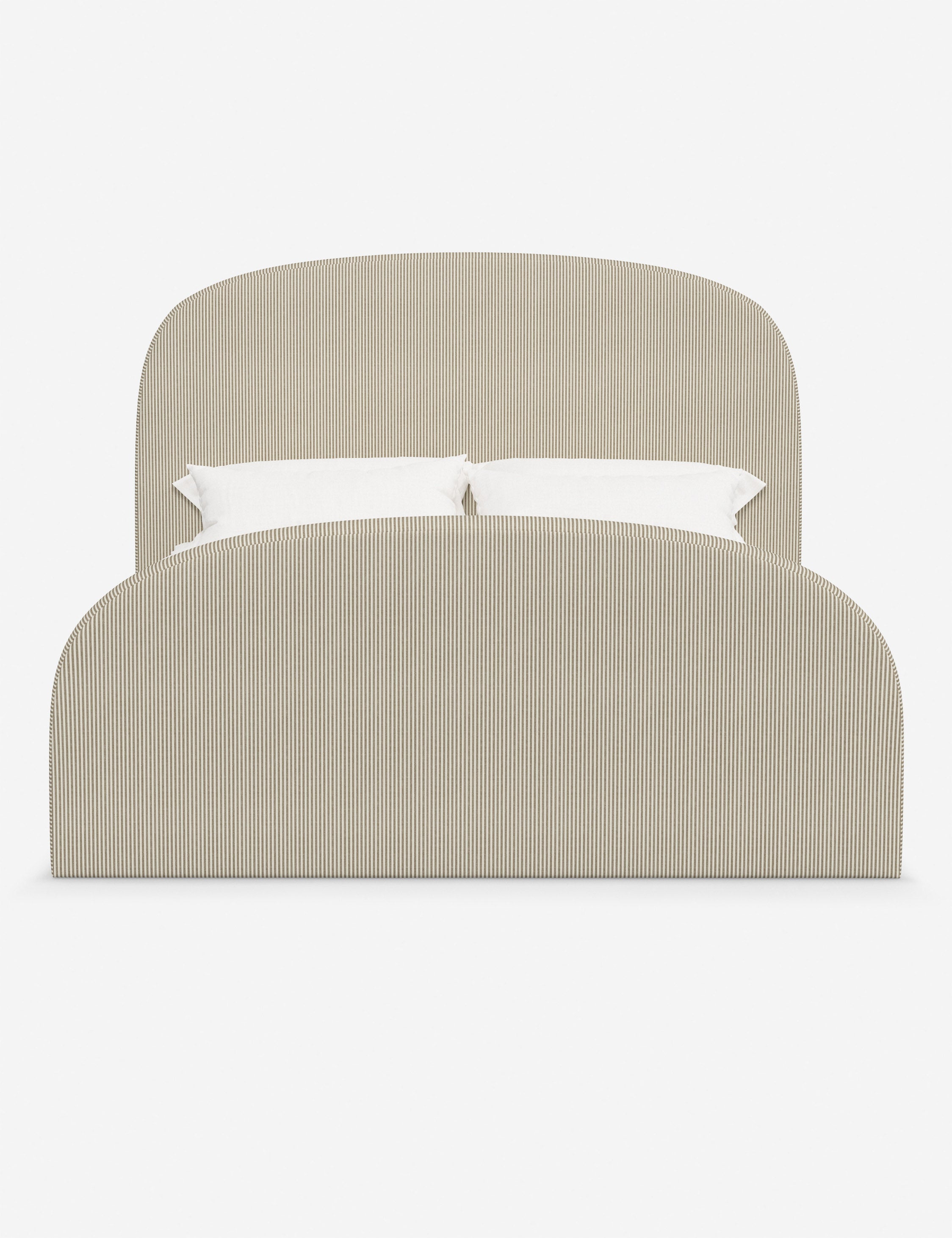Lit plateforme - Le lit plateforme Bescond offre un confort ancré grâce à sa silhouette douce