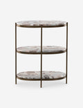 Table de chevet - Alliant le charme d'inspiration vintage au luxe moderne, cette table de chevet à trois niveaux apporte une touche sophistiquée à votre chambre