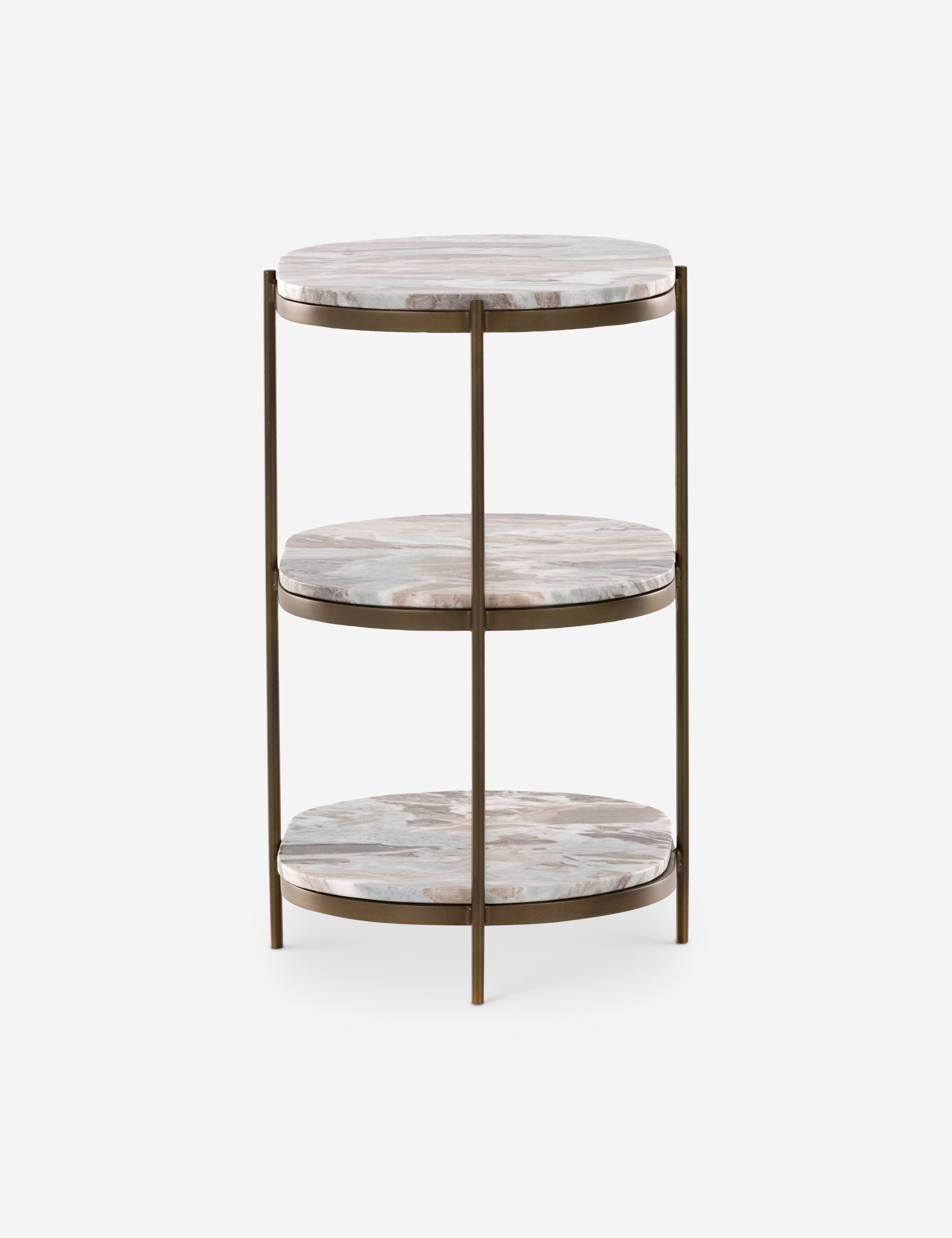 Table de chevet - Alliant le charme d'inspiration vintage au luxe moderne, cette table de chevet à trois niveaux apporte une touche sophistiquée à votre chambre