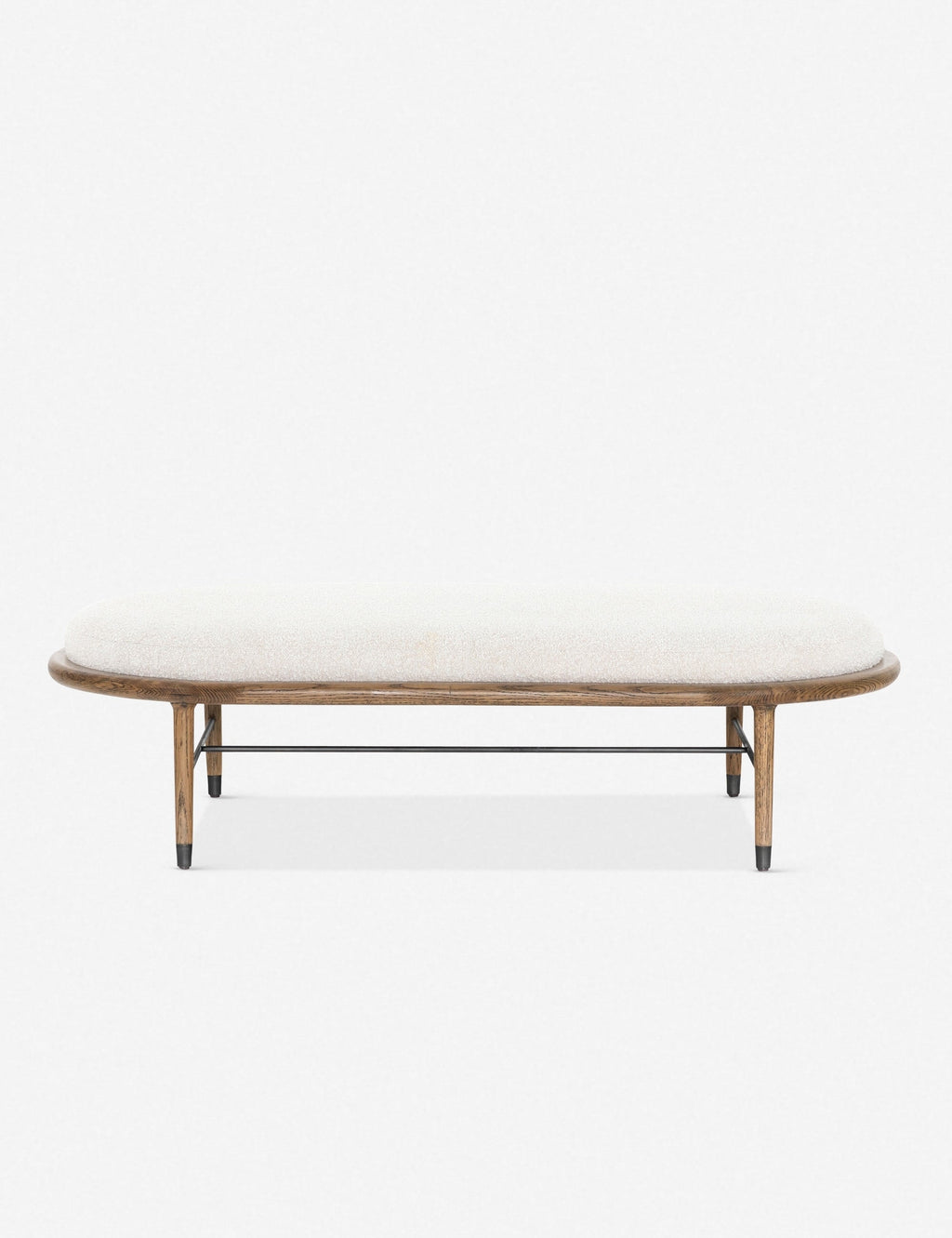 Banc - Ce banc allie subtilement style et fonctionnalité, avec son assise ovale capitonnée suffisamment spacieuse pour offrir une surface d'appoint lorsque