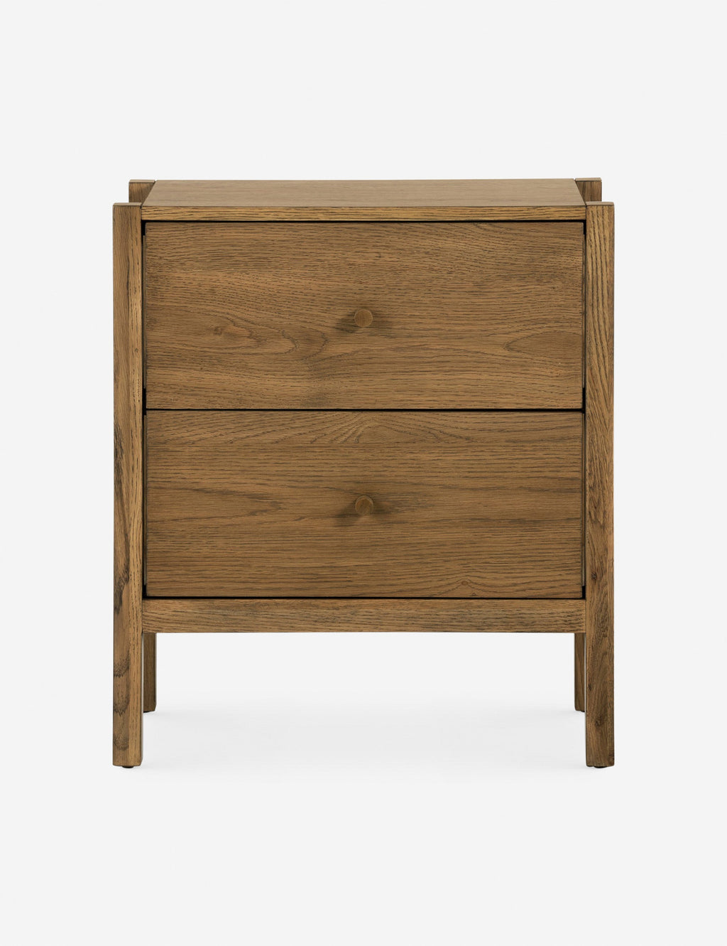 Table de chevet - Avec son cadre apparent et ses lignes minimalistes, cette table de chevet offre une réinterprétation moderne du style mid-century.