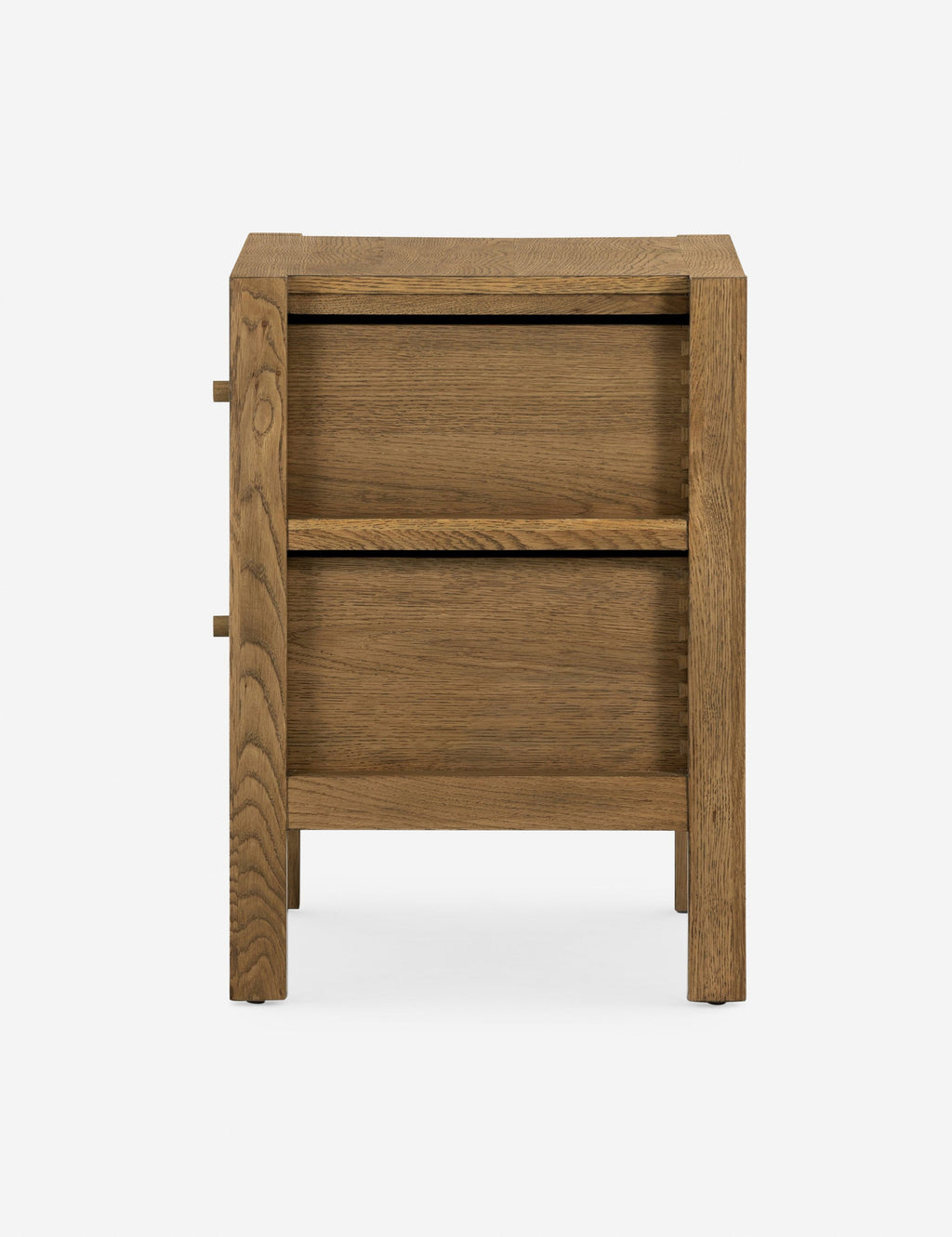 Table de chevet - Avec son cadre apparent et ses lignes minimalistes, cette table de chevet offre une réinterprétation moderne du style mid-century.