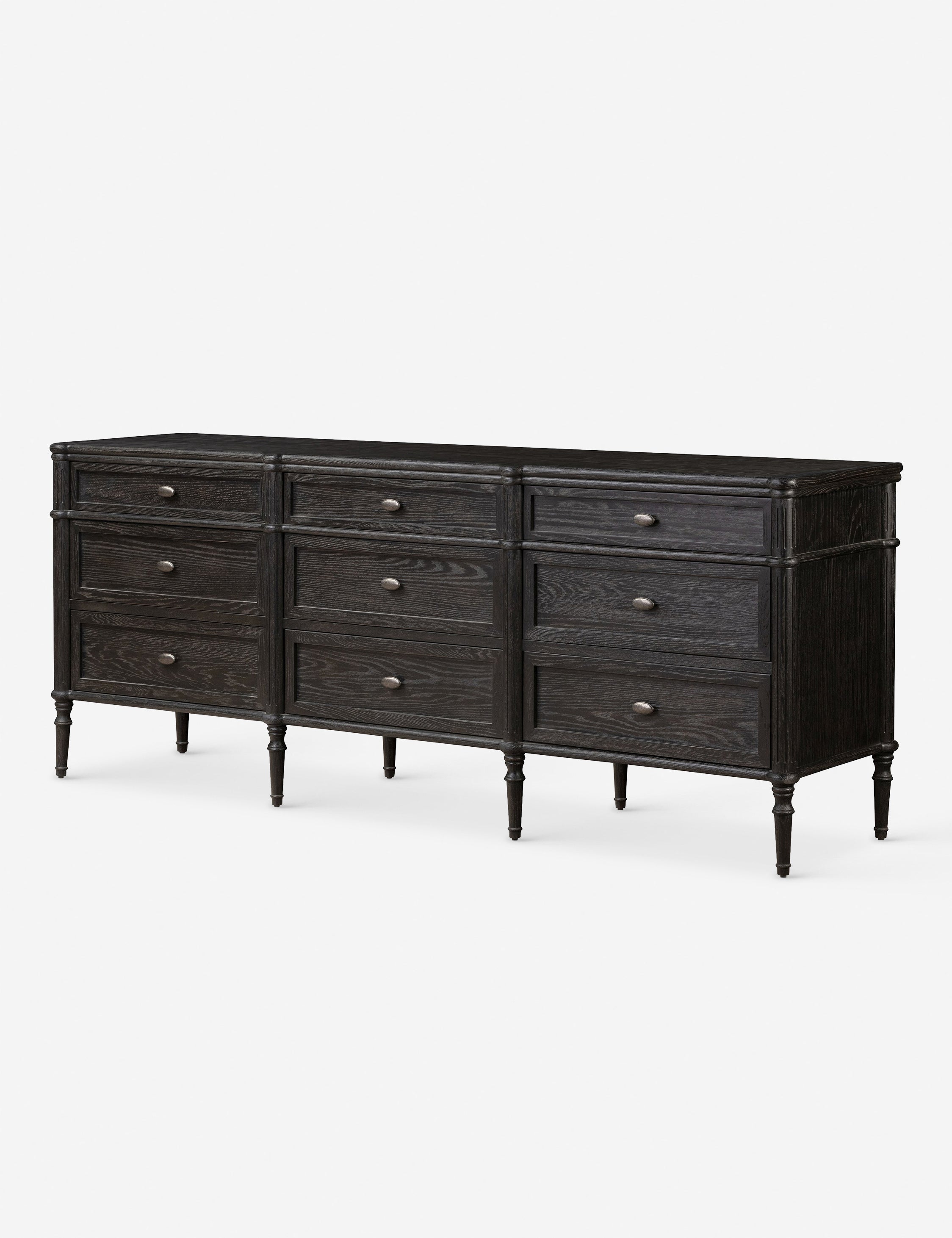 Commode à 9 tiroirs - Le style traditionnel rencontre l'attrait moderne dans cette commode d'inspiration européenne vintage