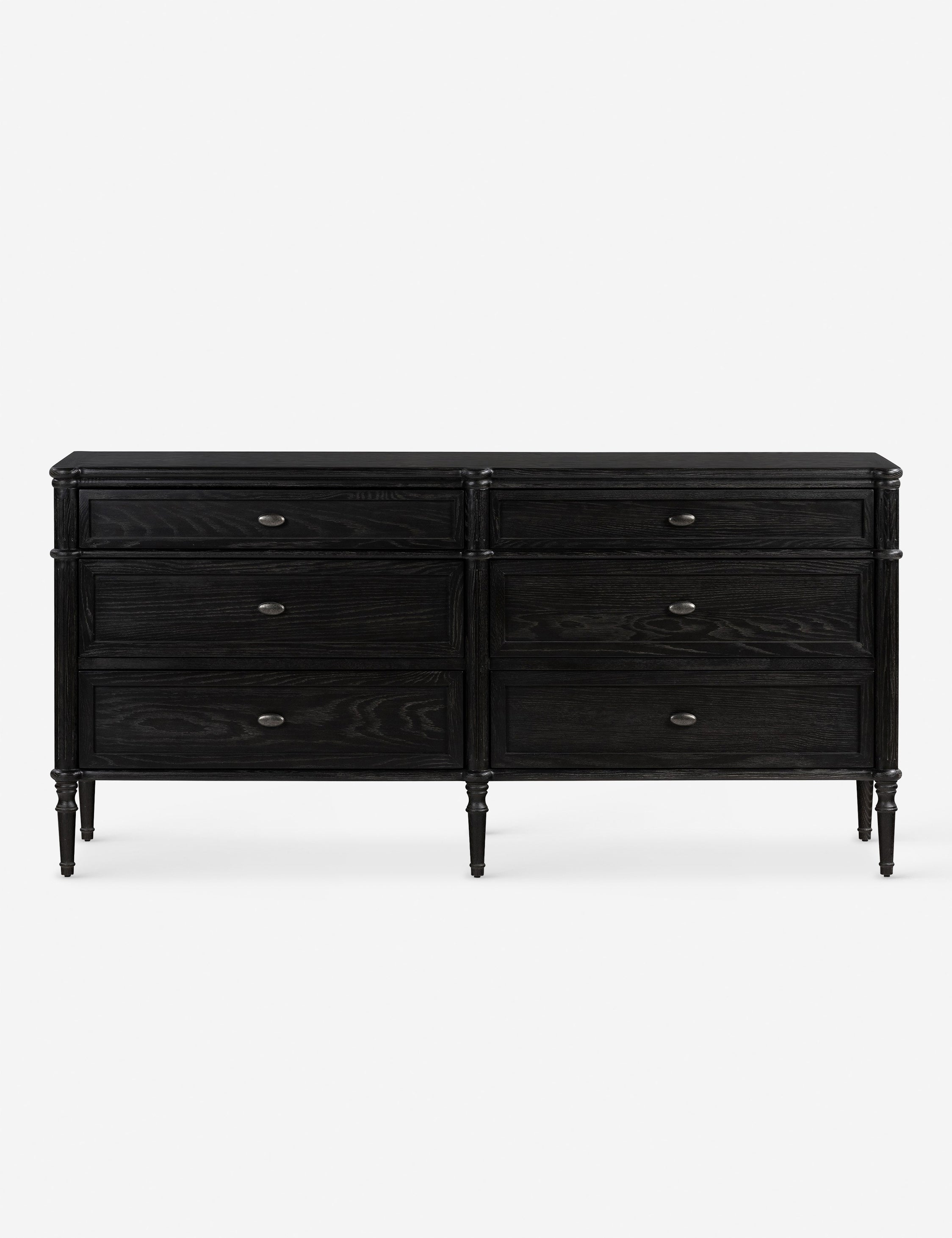 Commode à 6 tiroirs - Le style traditionnel rencontre l'attrait moderne dans cette commode d'inspiration européenne vintage