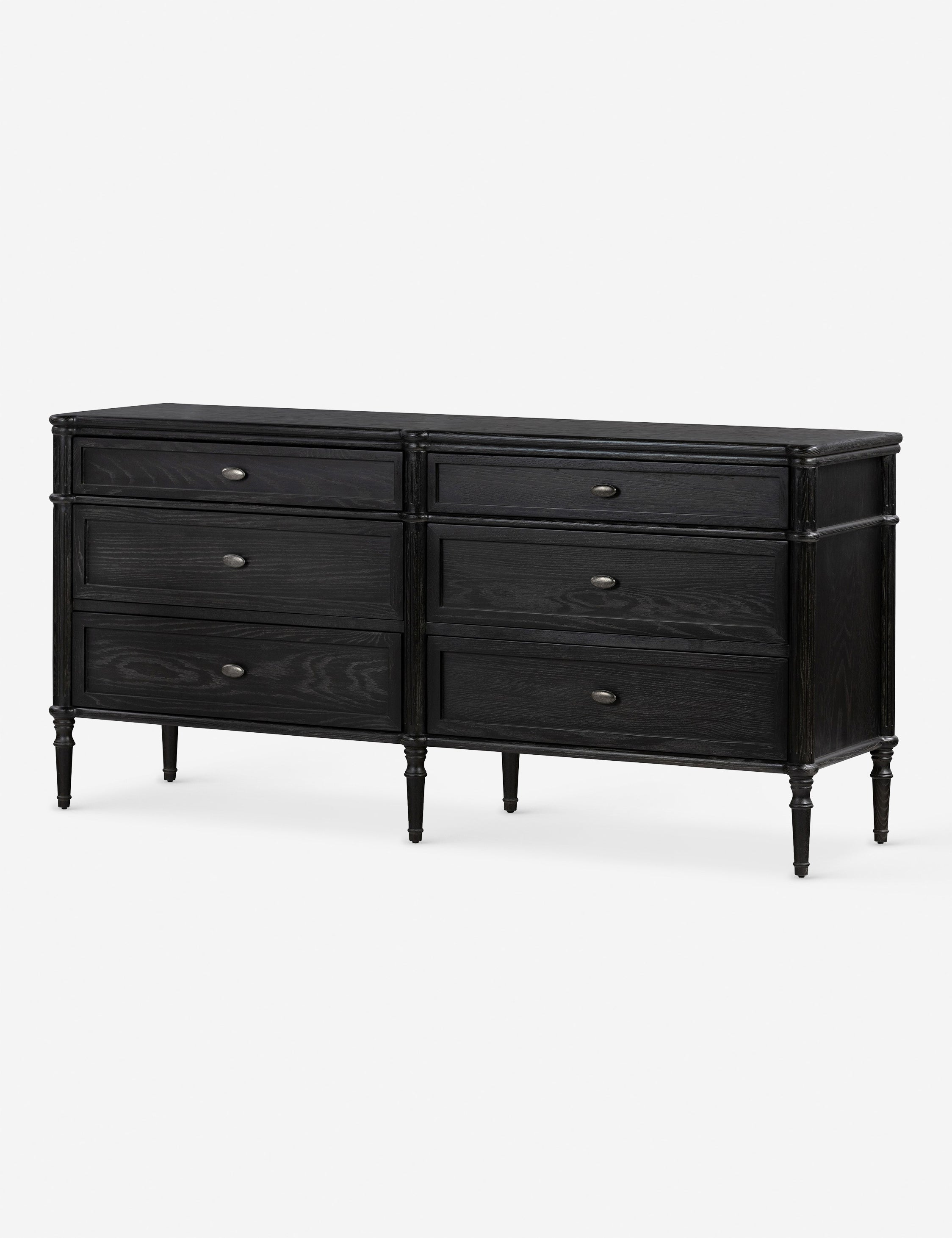 Commode à 6 tiroirs - Le style traditionnel rencontre l'attrait moderne dans cette commode d'inspiration européenne vintage