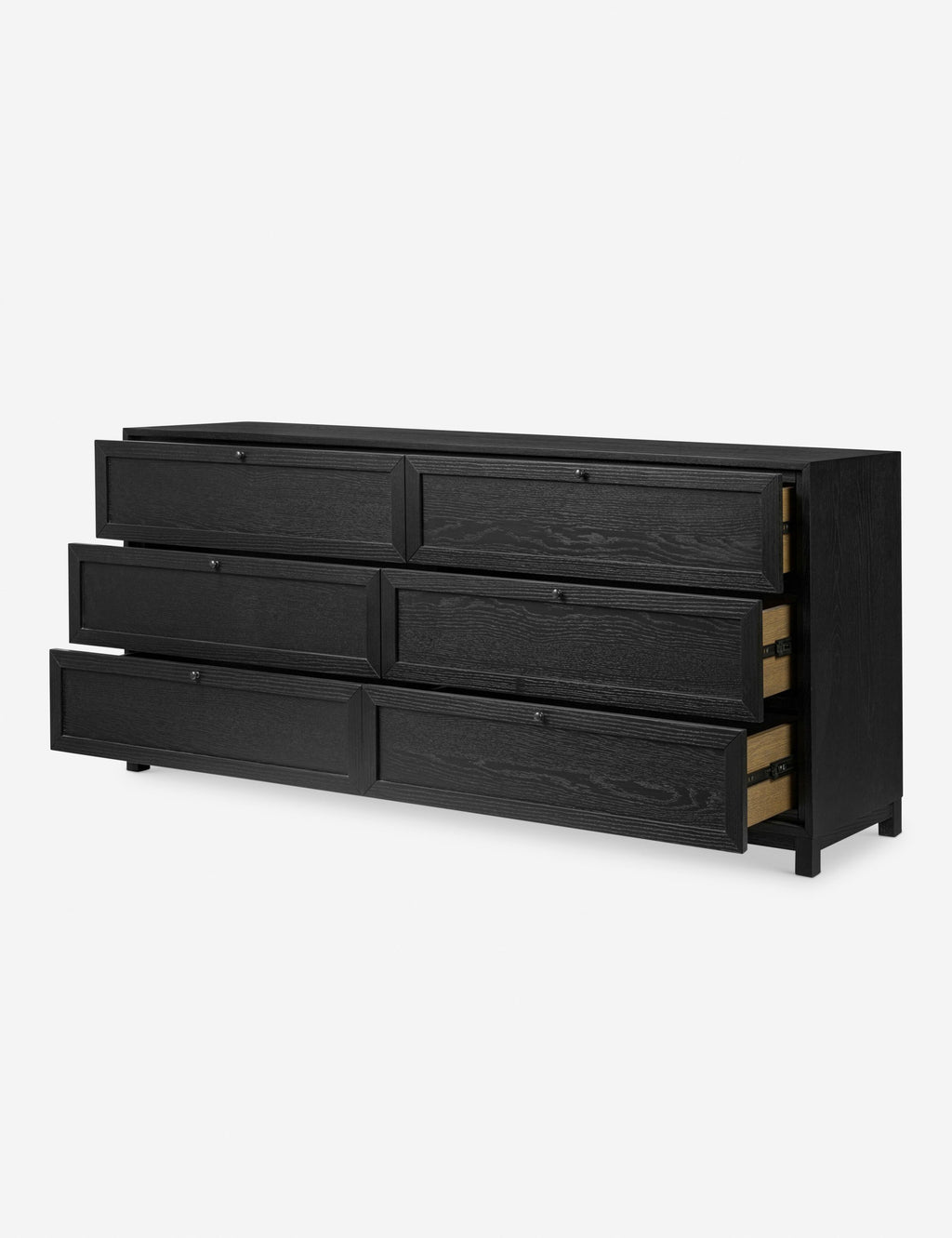 Commode à 6 tiroirs – Une commode de transition revêtue de chêne pour un impact intemporel