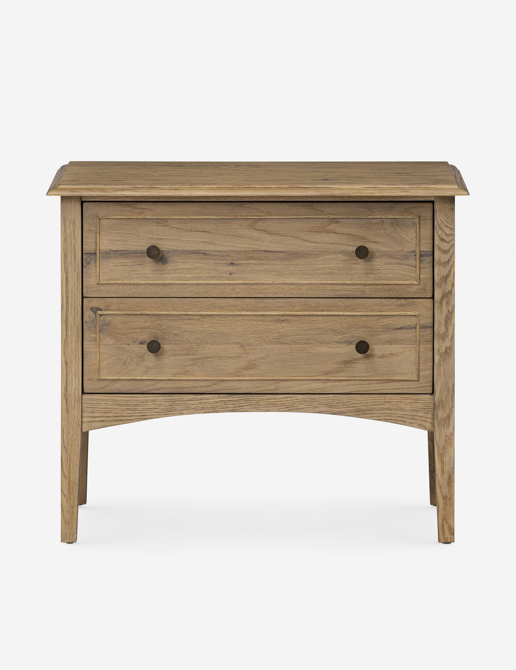 Table de chevet - Le chêne fumé et les lignes sur mesure confèrent à la table de chevet Archdale un look raffiné et la chaleur naturelle du grain du bois.