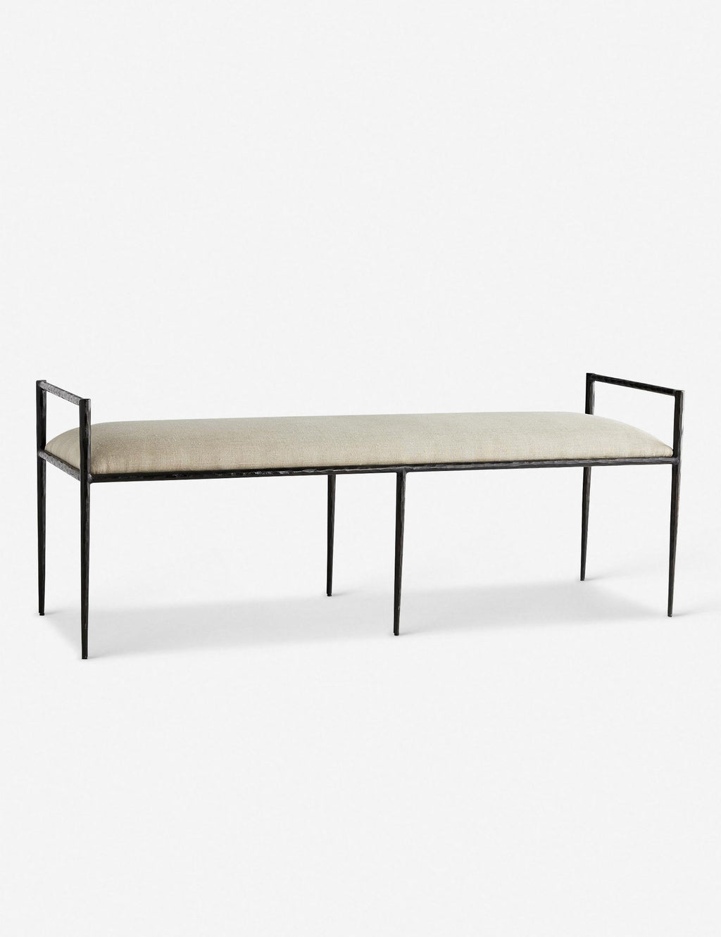 Banc - Le fer naturel confère un aspect industriel à ce banc simple et sophistiqué