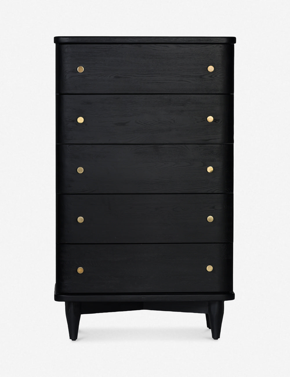 Commode à 5 tiroirs - Les lignes douces et sculptées de cette commode en chêne certifié FSC complètent la texture naturelle de son grain de bois.