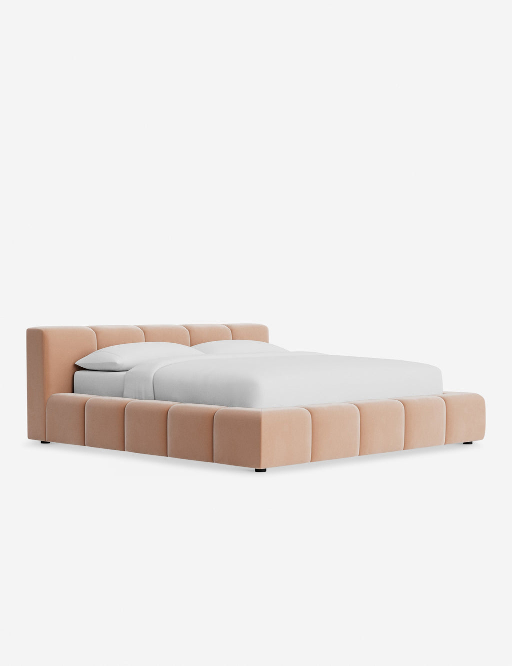 Lit plateforme - Une tête de lit et un pied de lit bas et carrés confèrent unité et équilibre à notre lit