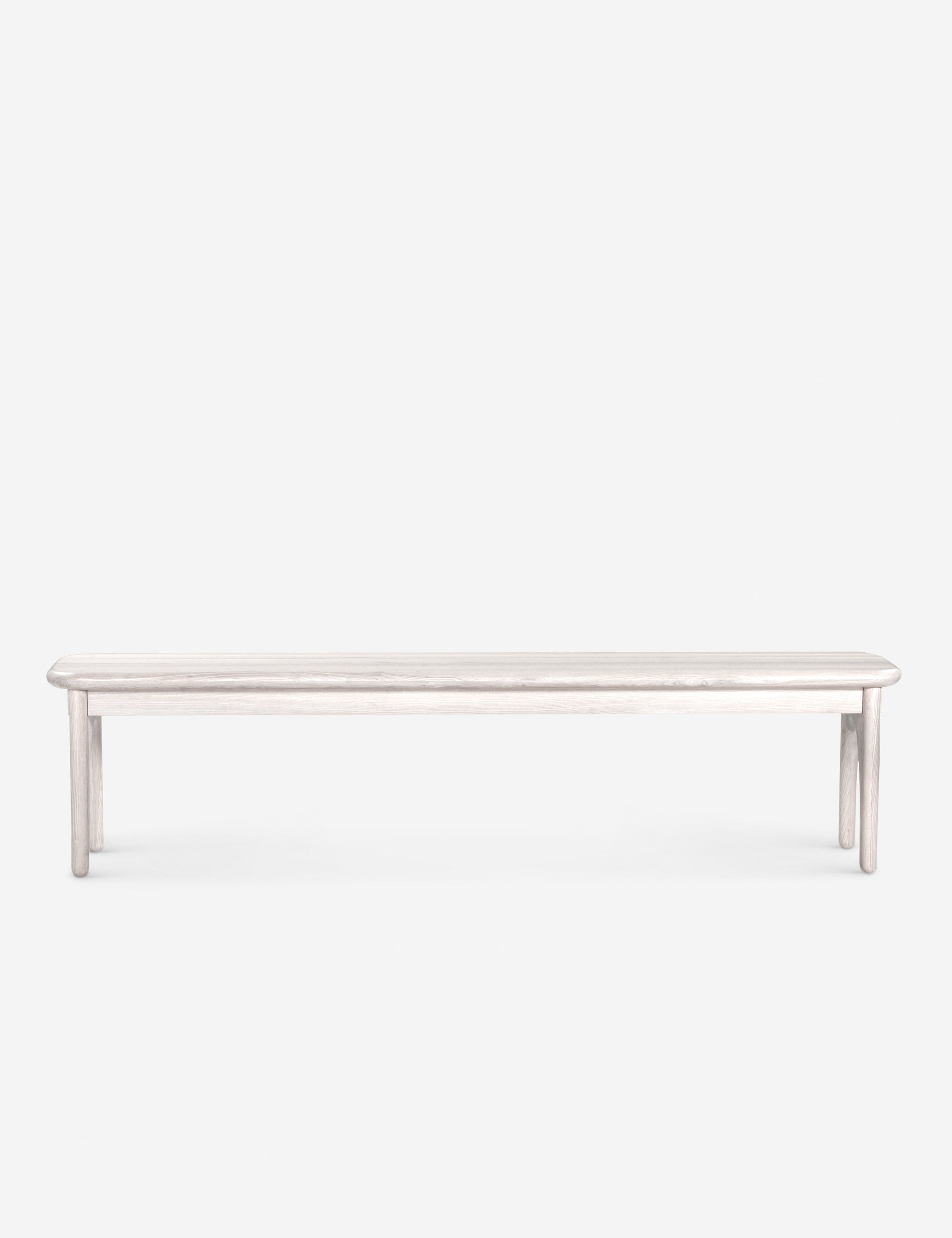 Banc - Des lignes architecturales et des bords arrondis confèrent à ce banc en bois de frêne un attrait doux et rustique.