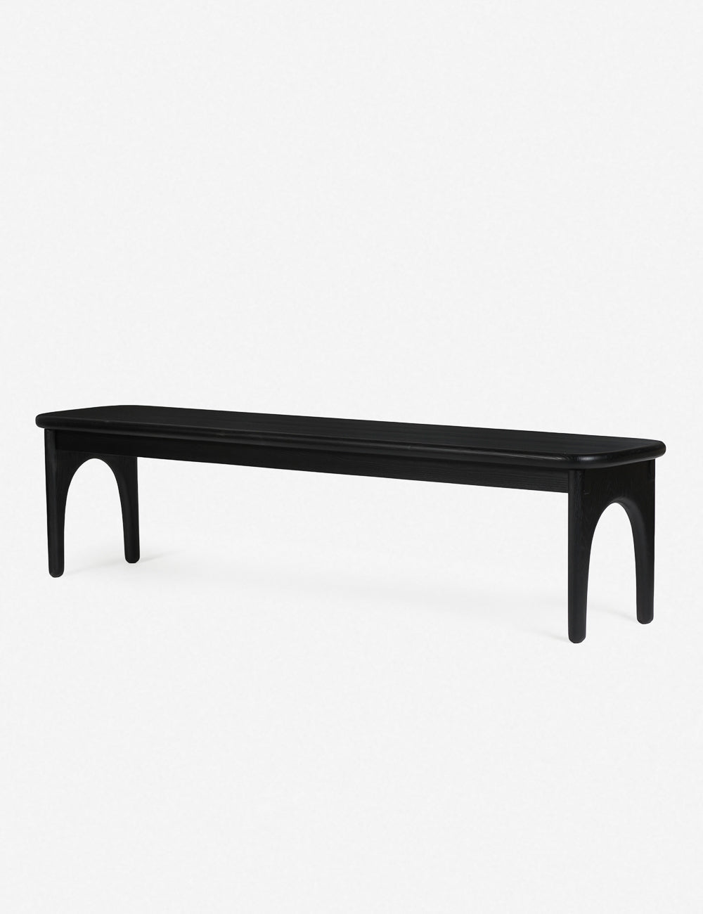 Banc - Des lignes architecturales et des bords arrondis confèrent à ce banc en bois de frêne un attrait doux et rustique.