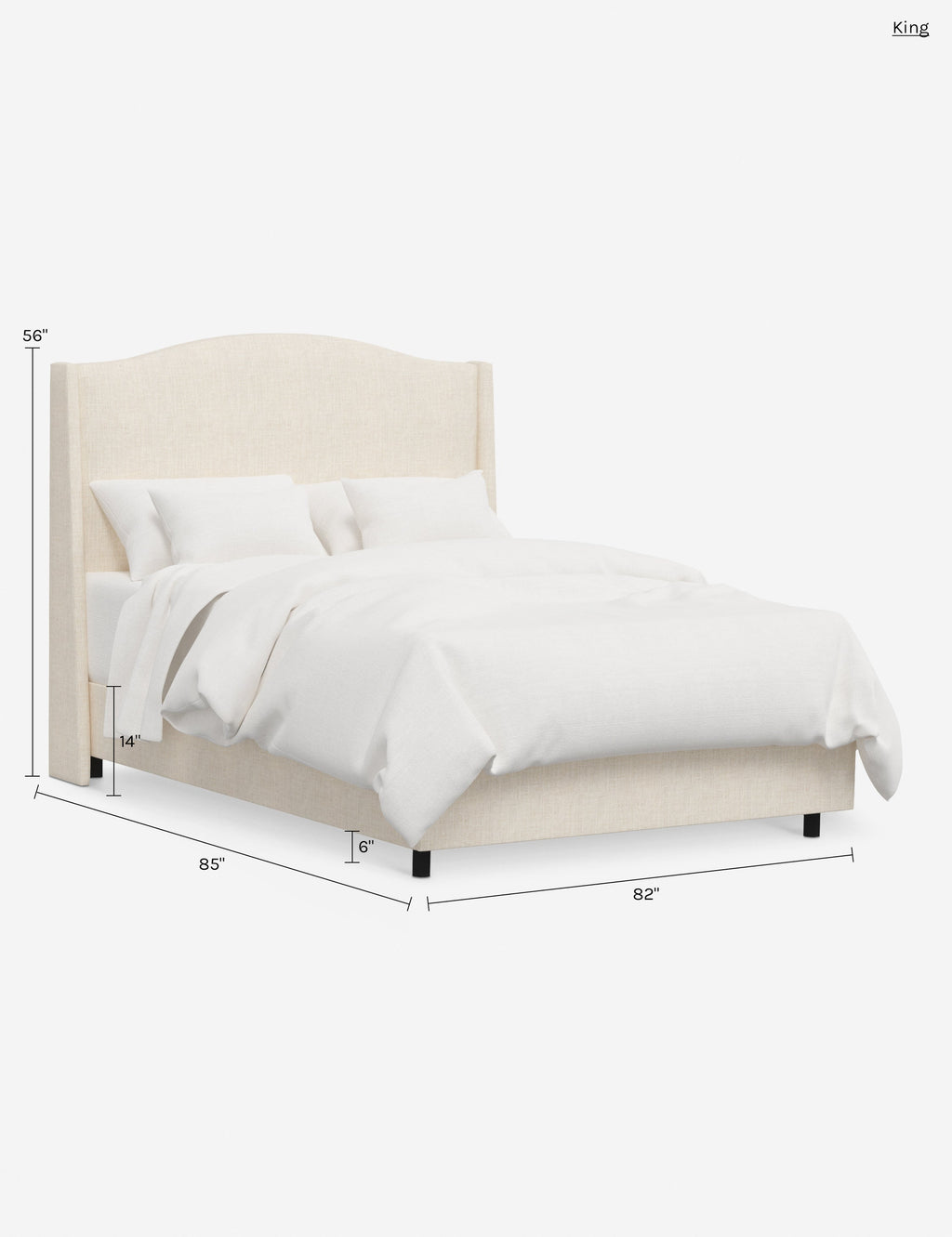 Lit - Apportez une touche à votre chambre à coucher avec ce lit rembourré