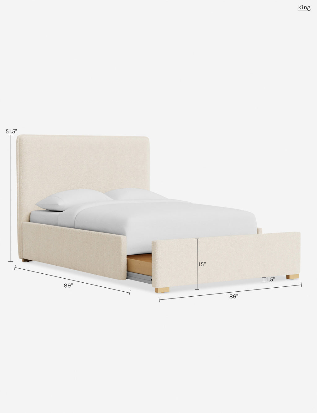 Lit - Le lit allie des lignes douces à une simplicité épurée pour un style à la fois ancré et raffiné