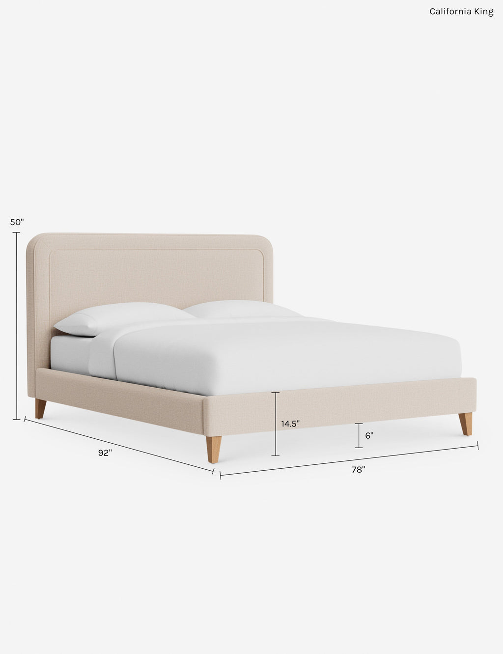 Lit - Avec ses lignes épurées et son cadre rembourré, le lit offre un look à la fois élégant et accueillant