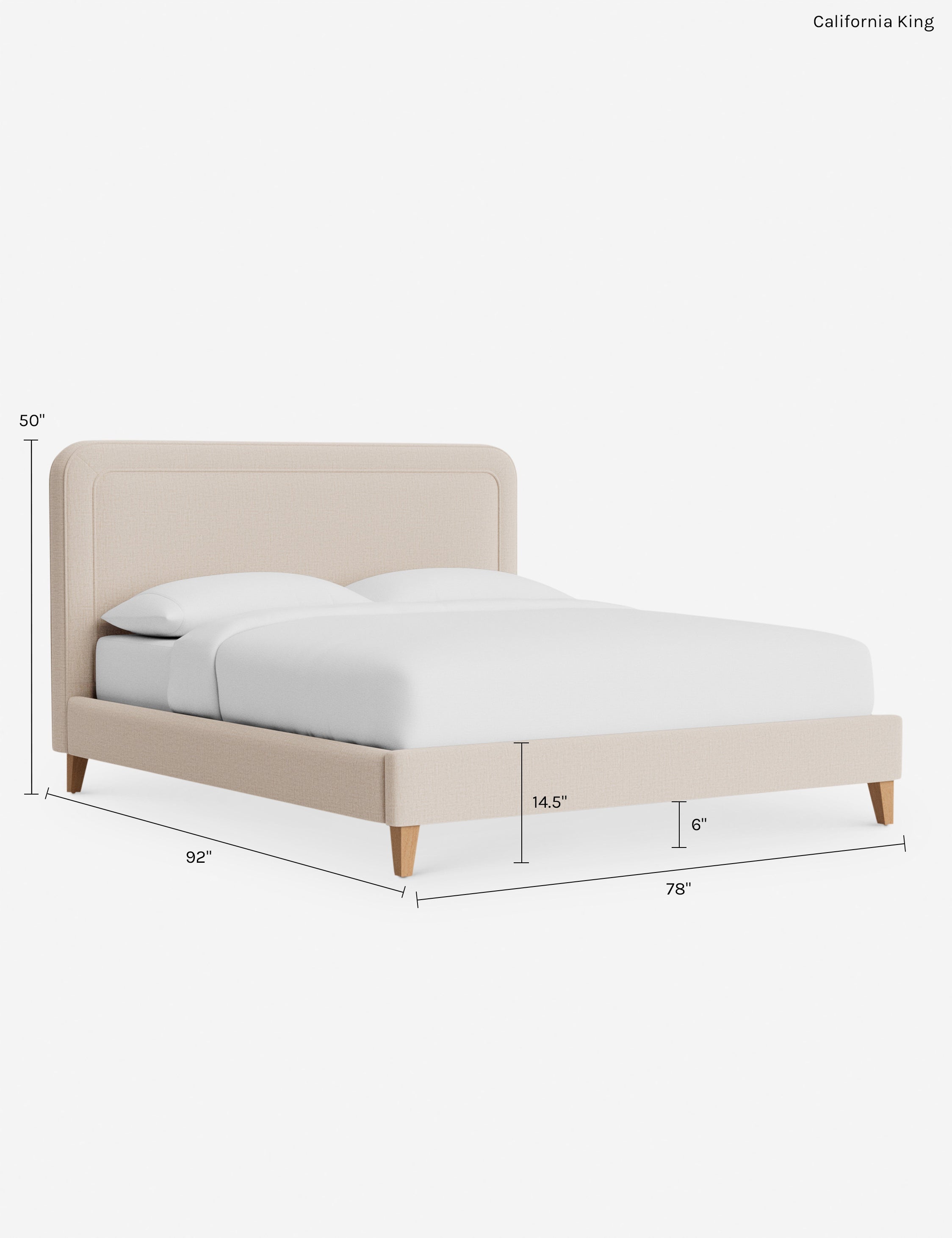 Lit - Avec ses lignes épurées et son cadre rembourré, le lit offre un look à la fois élégant et accueillant