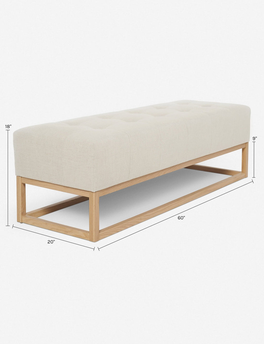 Banc - Alliant des éléments sur mesure à un confort transitoire, ce banc capitonné de la collection pour Lulu and Georgia est le