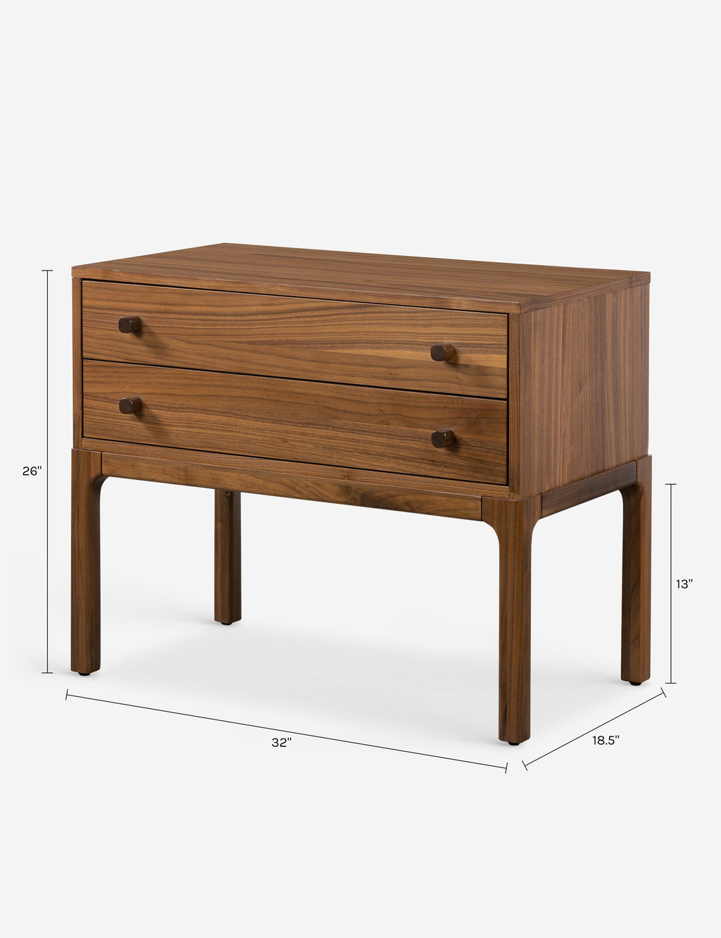 Table de chevet - Inspirée du mobilier de campagne des années 1800—conçu pour être léger, durable et facilement transportable—la table de chevet offre