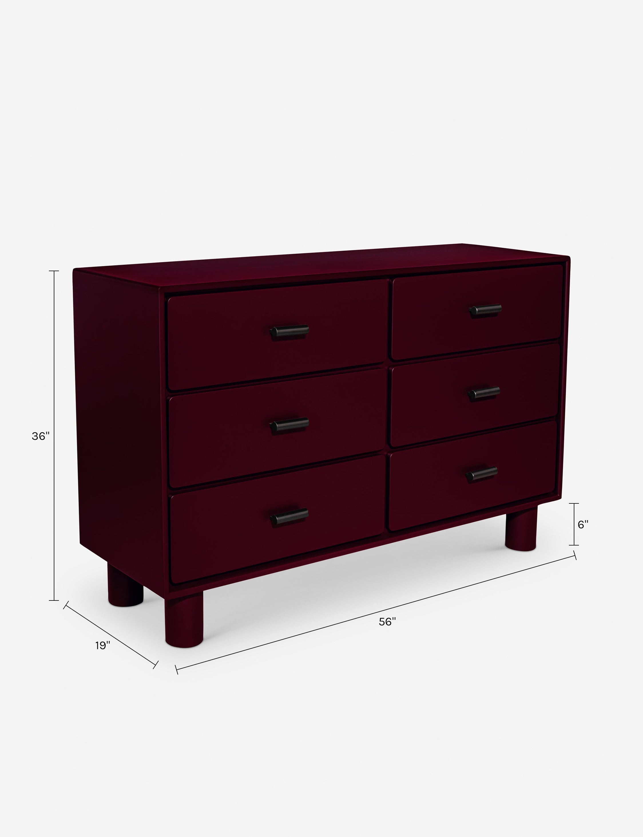 Commode - La commode apporte des couleurs vives aux lignes épurées pour une chambre à coucher simplifiée