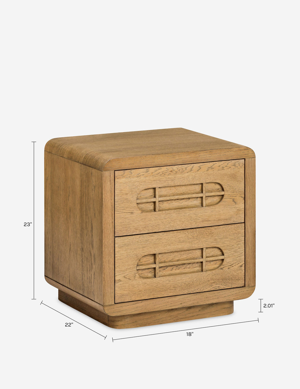 Table de chevet - Apportez une touche de caractère vintage à votre chambre avec cette table de chevet en chêne
