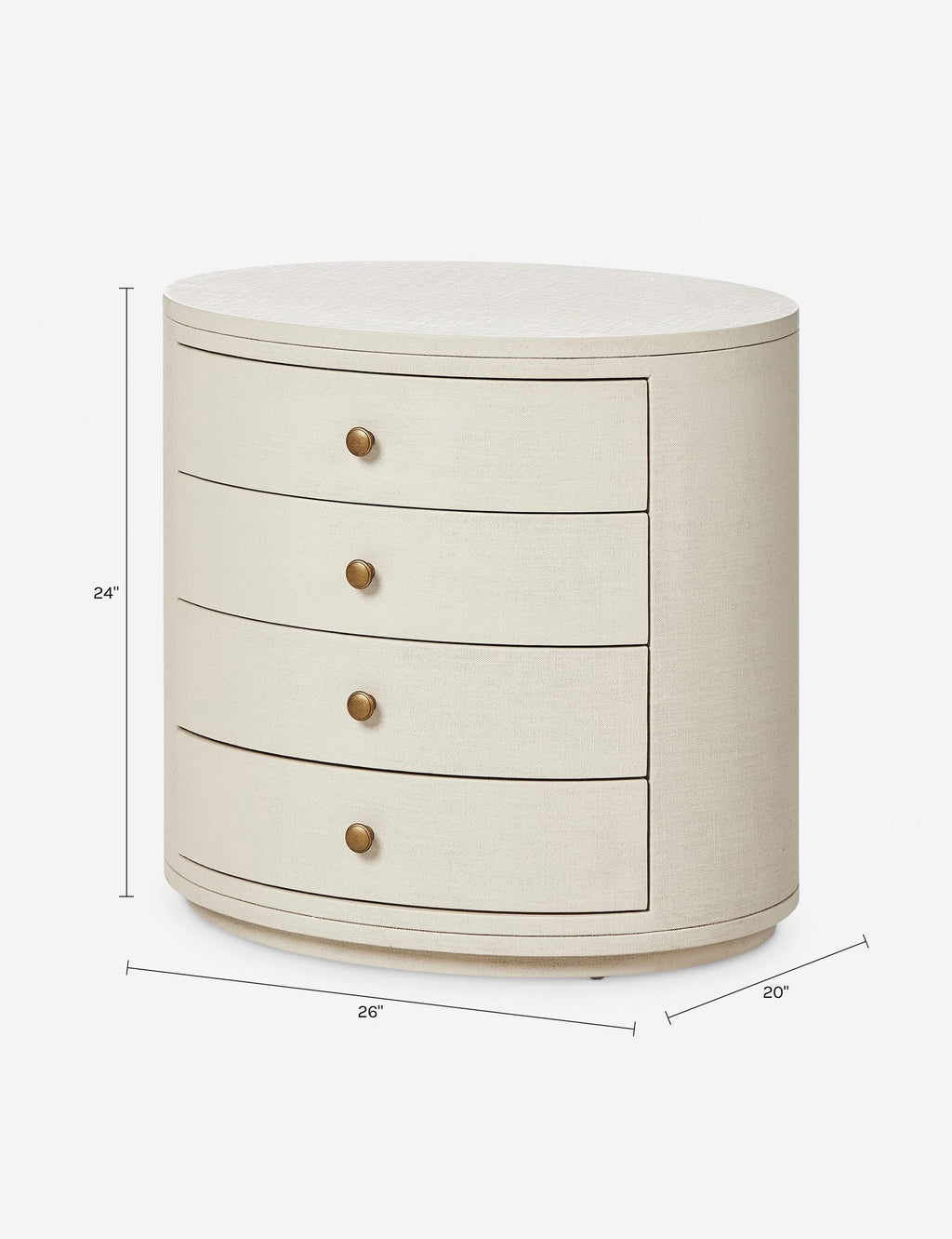 Table de chevet - La table de chevet apporte des courbes élégantes et une texture discrète à votre chevet