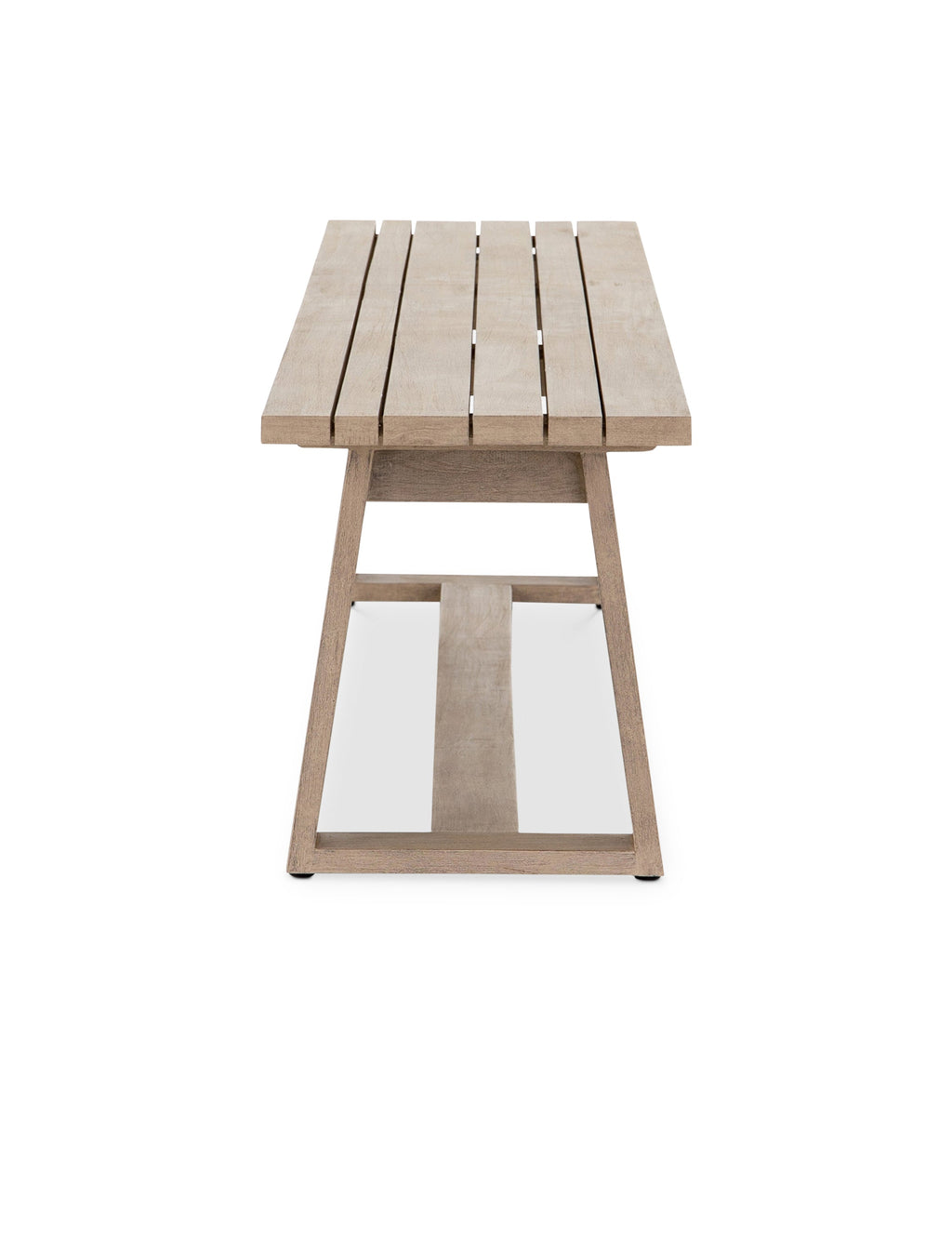 / Banc d'extérieur - Les lignes épurées et angulaires de ce banc évoquent une simplicité scandinave chaleureuse.