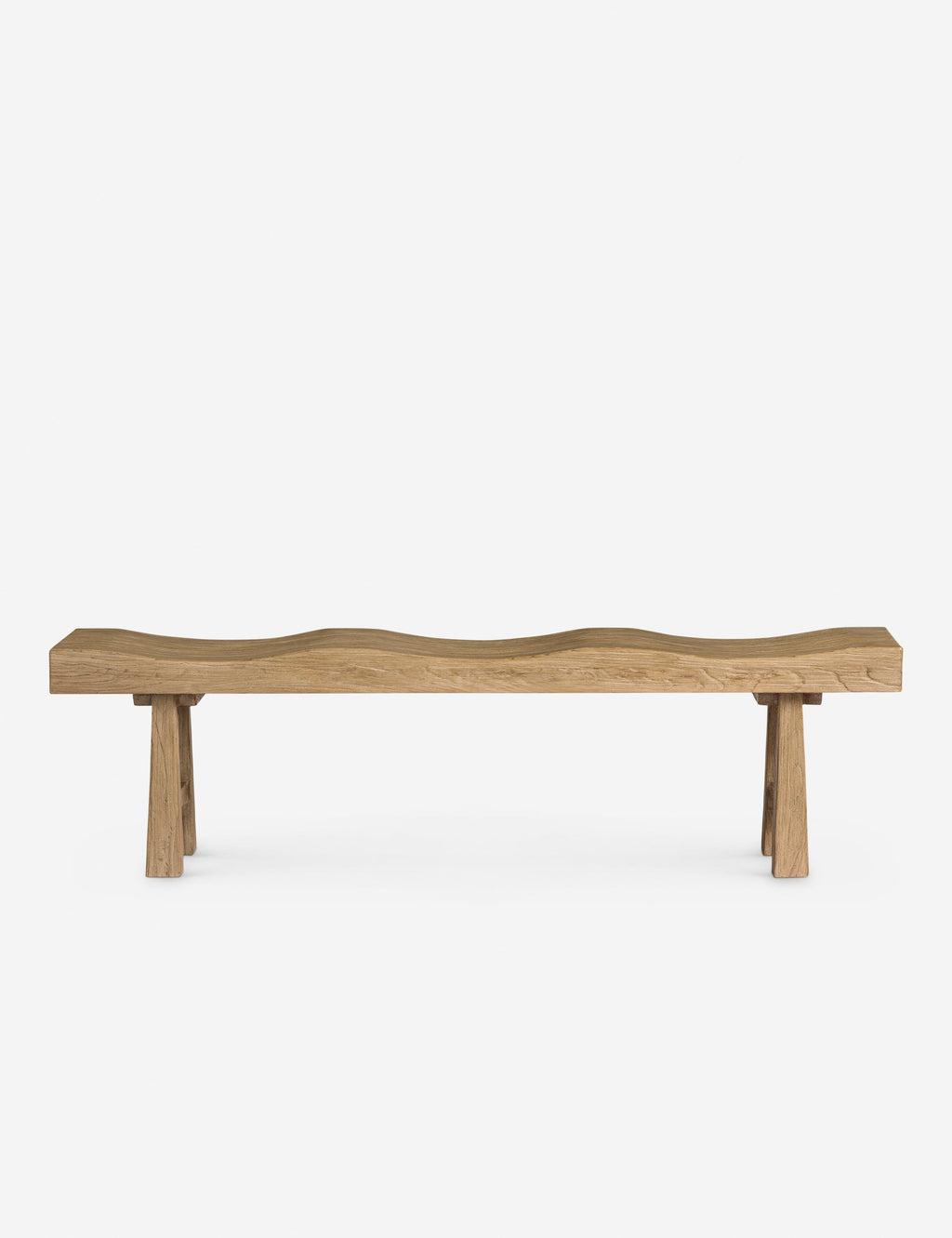 Banc - Le banc transforme l'orme récupéré en un moment sculptural grâce à son assise ondulée et sa base effilée.