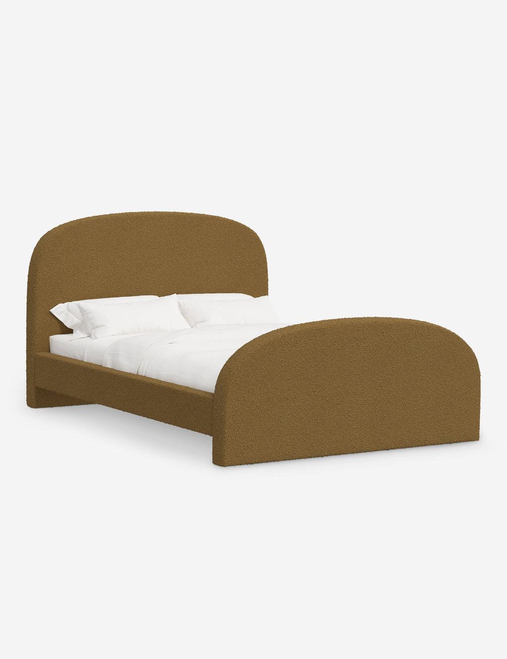 Lit plateforme - Le lit plateforme Bescond offre un confort ancré grâce à sa silhouette douce