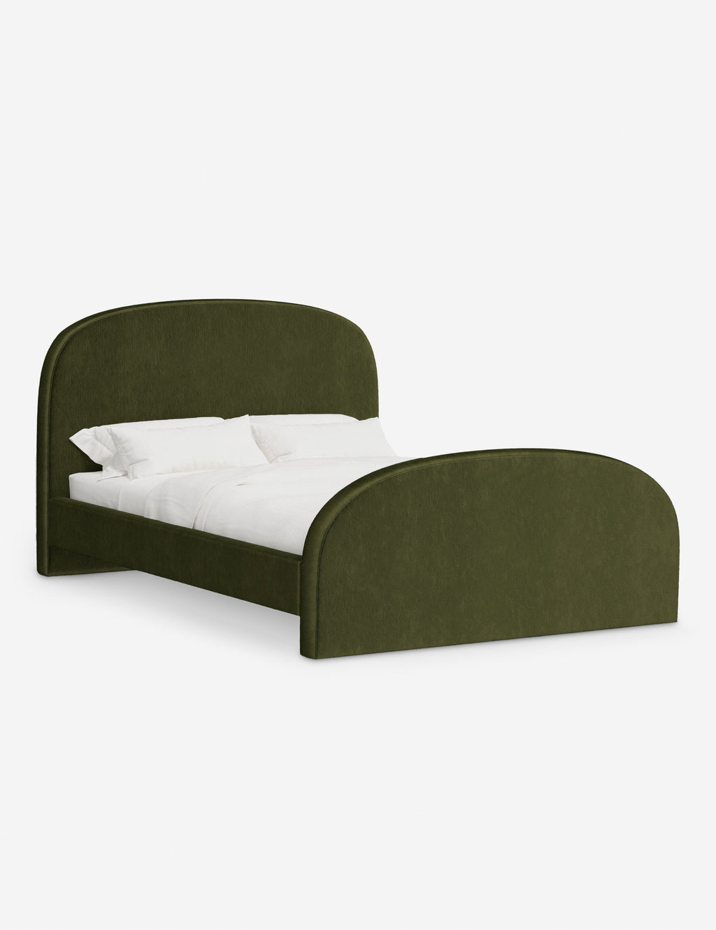 Lit plateforme - Le lit plateforme Bescond offre un confort ancré grâce à sa silhouette douce