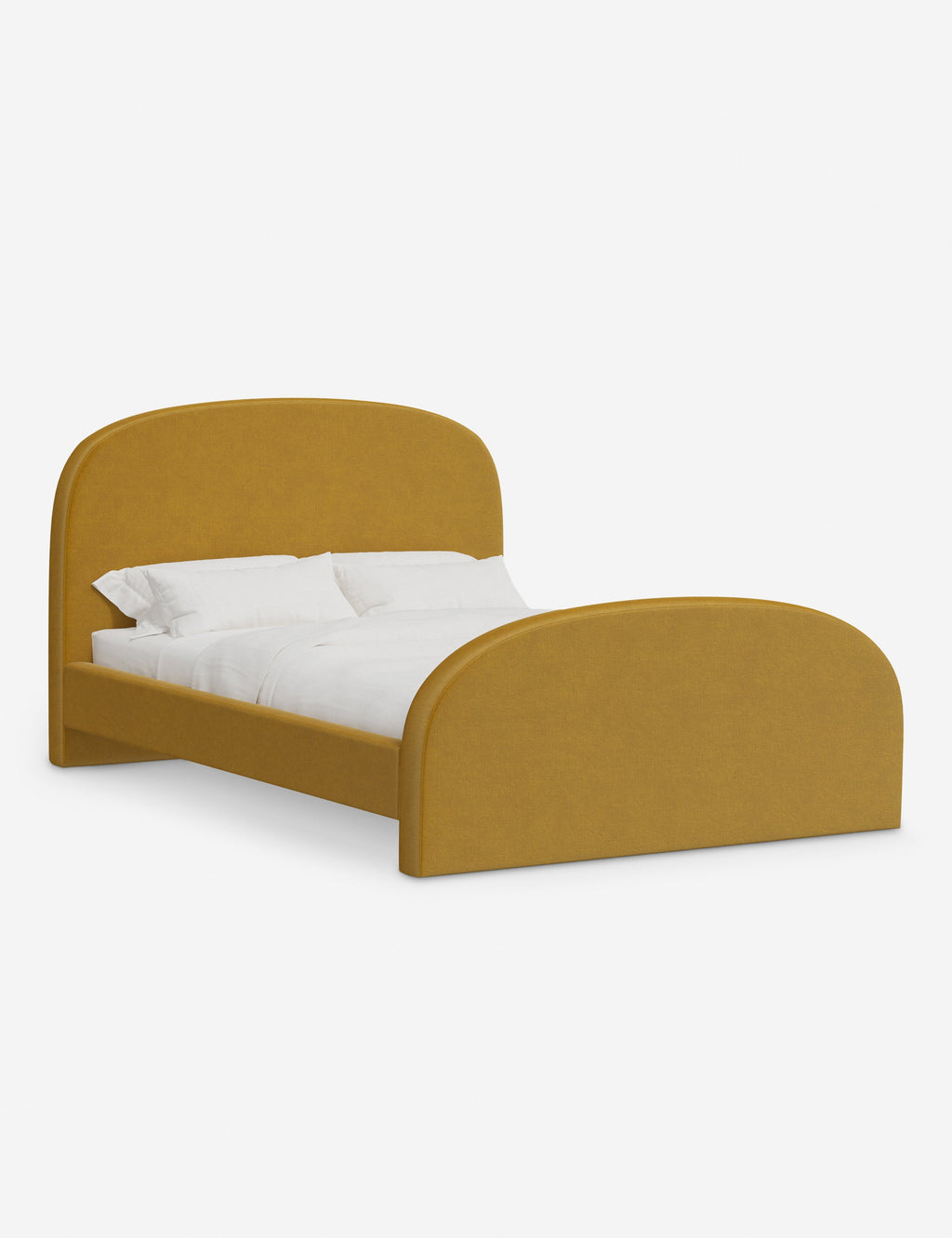 Lit plateforme - Le lit plateforme Bescond offre un confort ancré grâce à sa silhouette douce