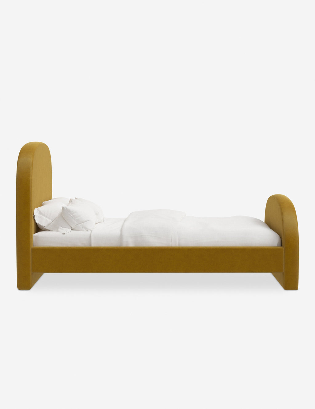 Lit plateforme - Le lit plateforme Bescond offre un confort ancré grâce à sa silhouette douce