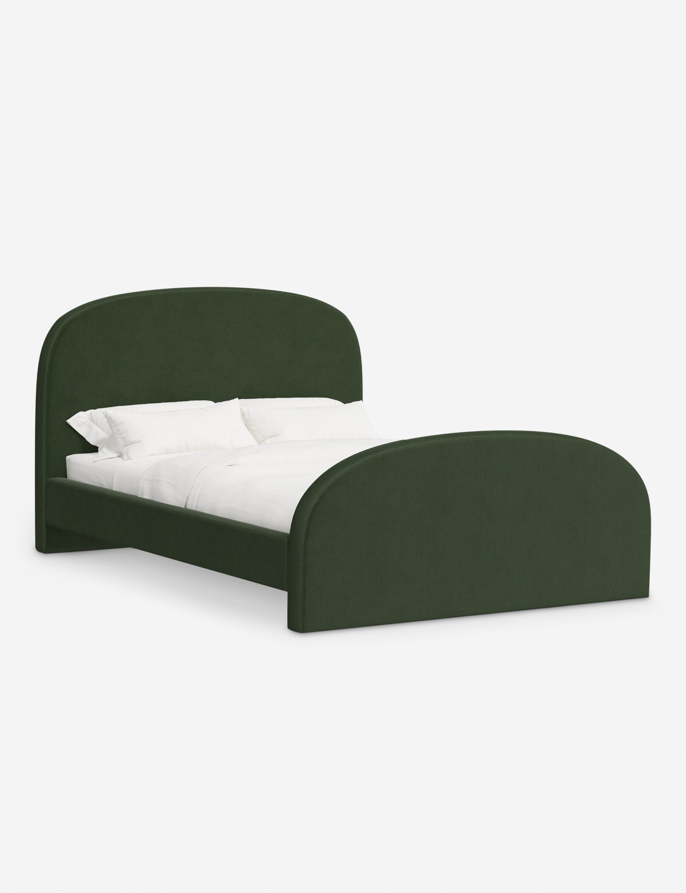 Lit plateforme - Le lit plateforme Bescond offre un confort ancré grâce à sa silhouette douce