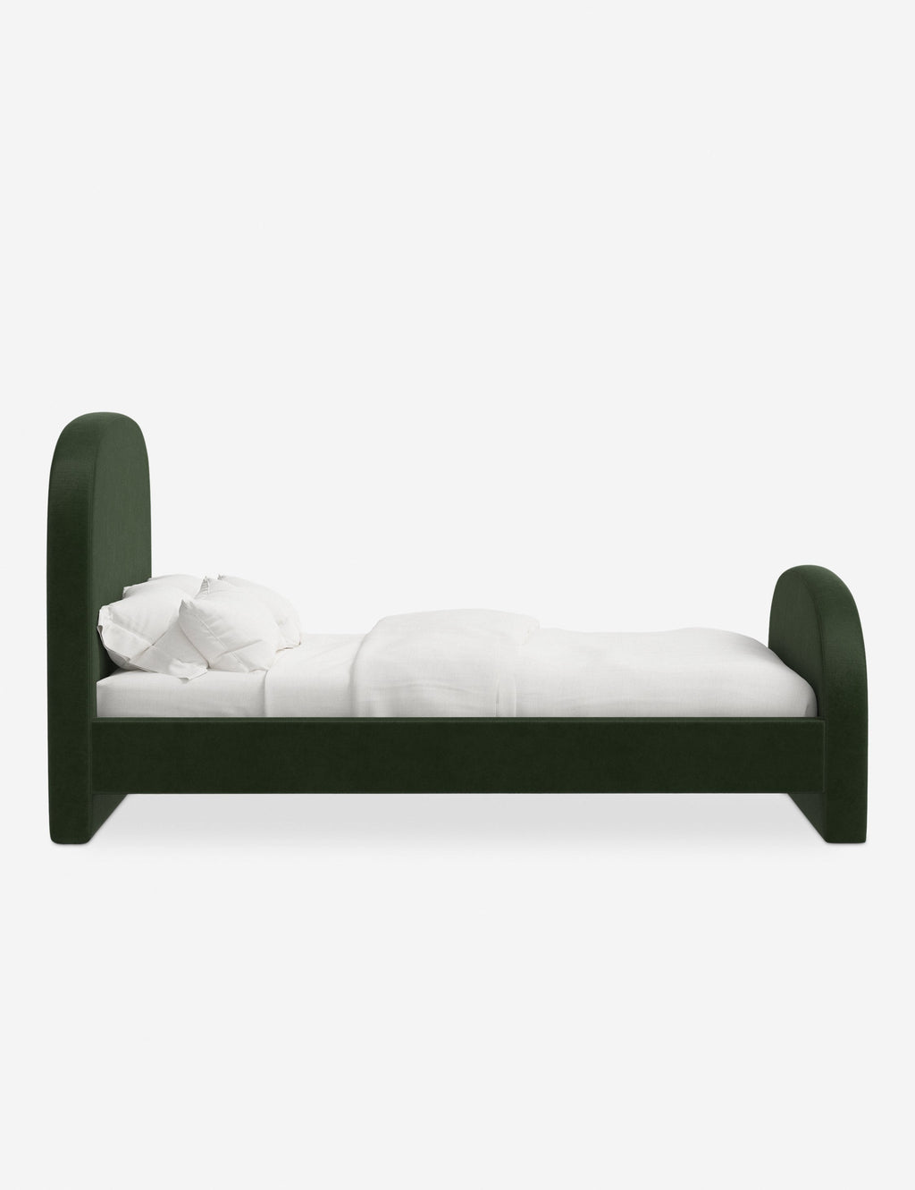 Lit plateforme - Le lit plateforme Bescond offre un confort ancré grâce à sa silhouette douce