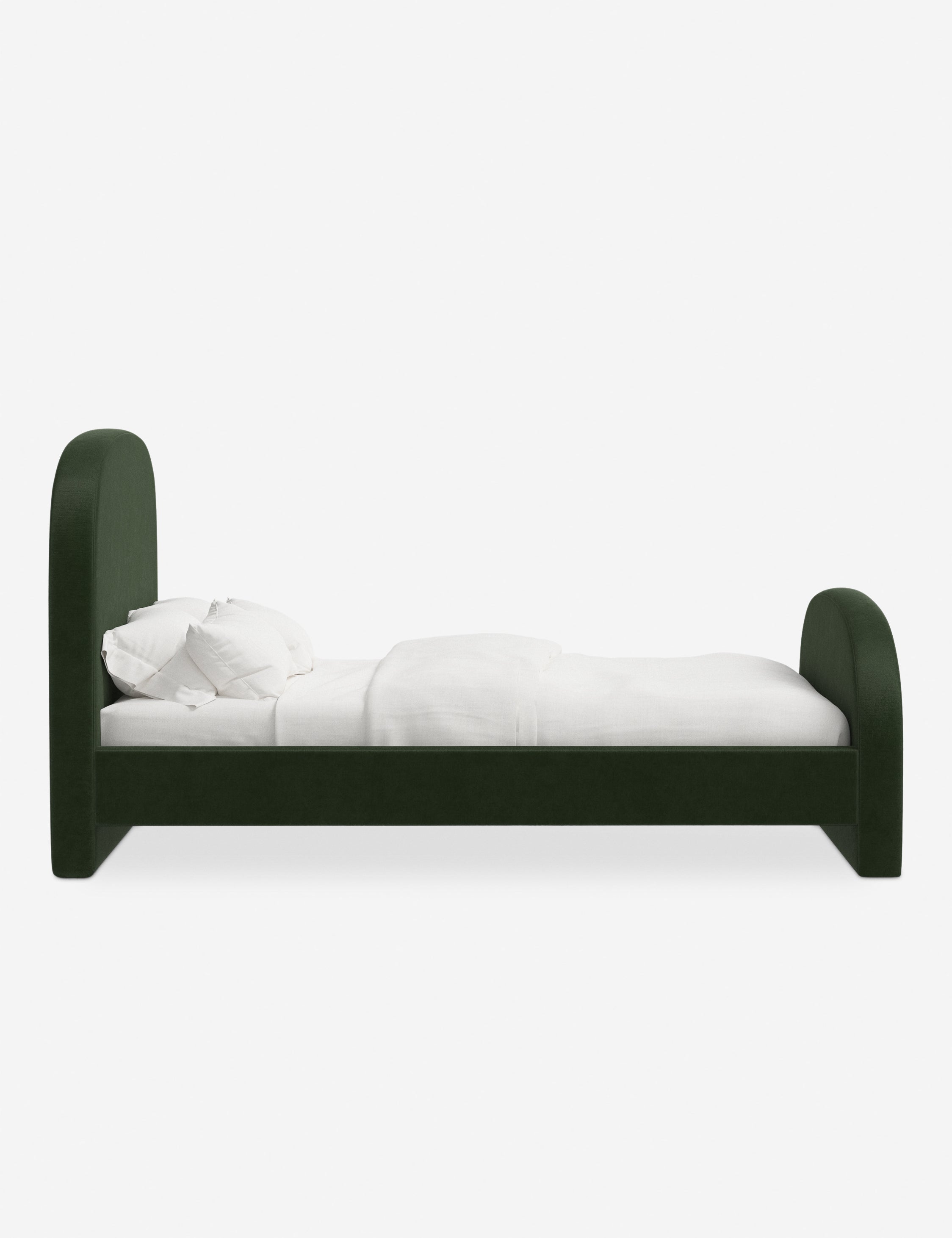 Lit plateforme - Le lit plateforme Bescond offre un confort ancré grâce à sa silhouette douce