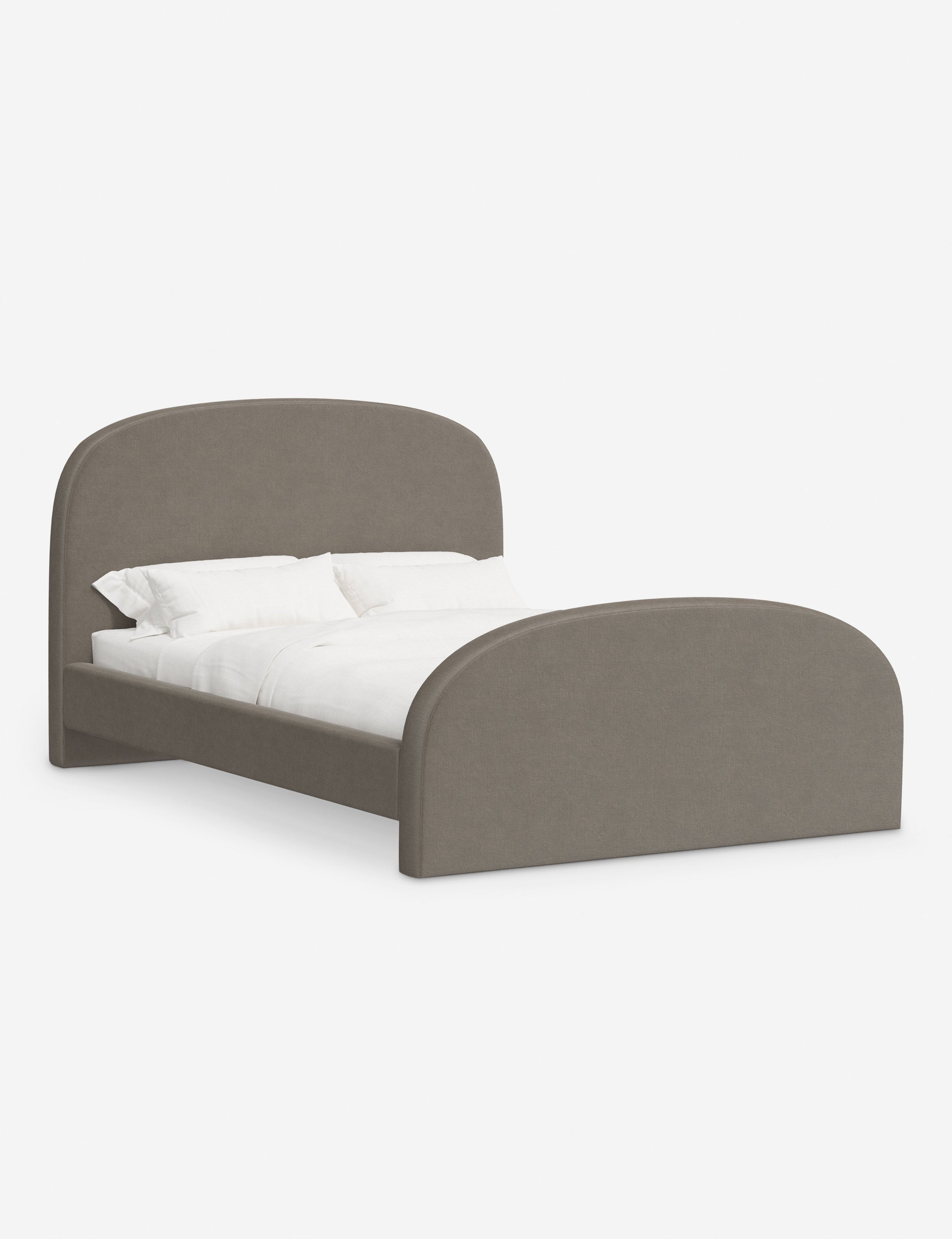 Lit plateforme - Le lit plateforme Bescond offre un confort ancré grâce à sa silhouette douce