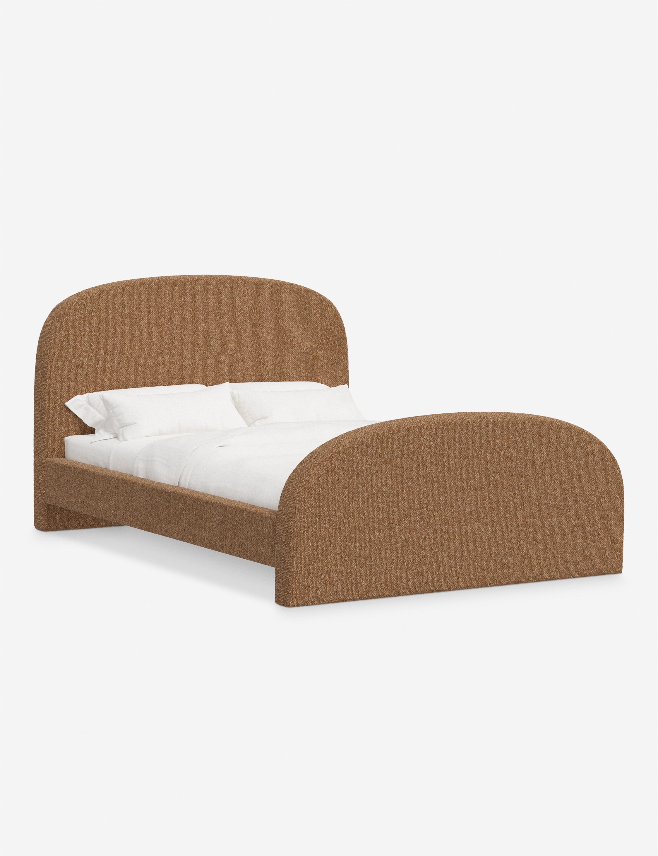 Lit plateforme - Le lit plateforme Bescond offre un confort ancré grâce à sa silhouette douce