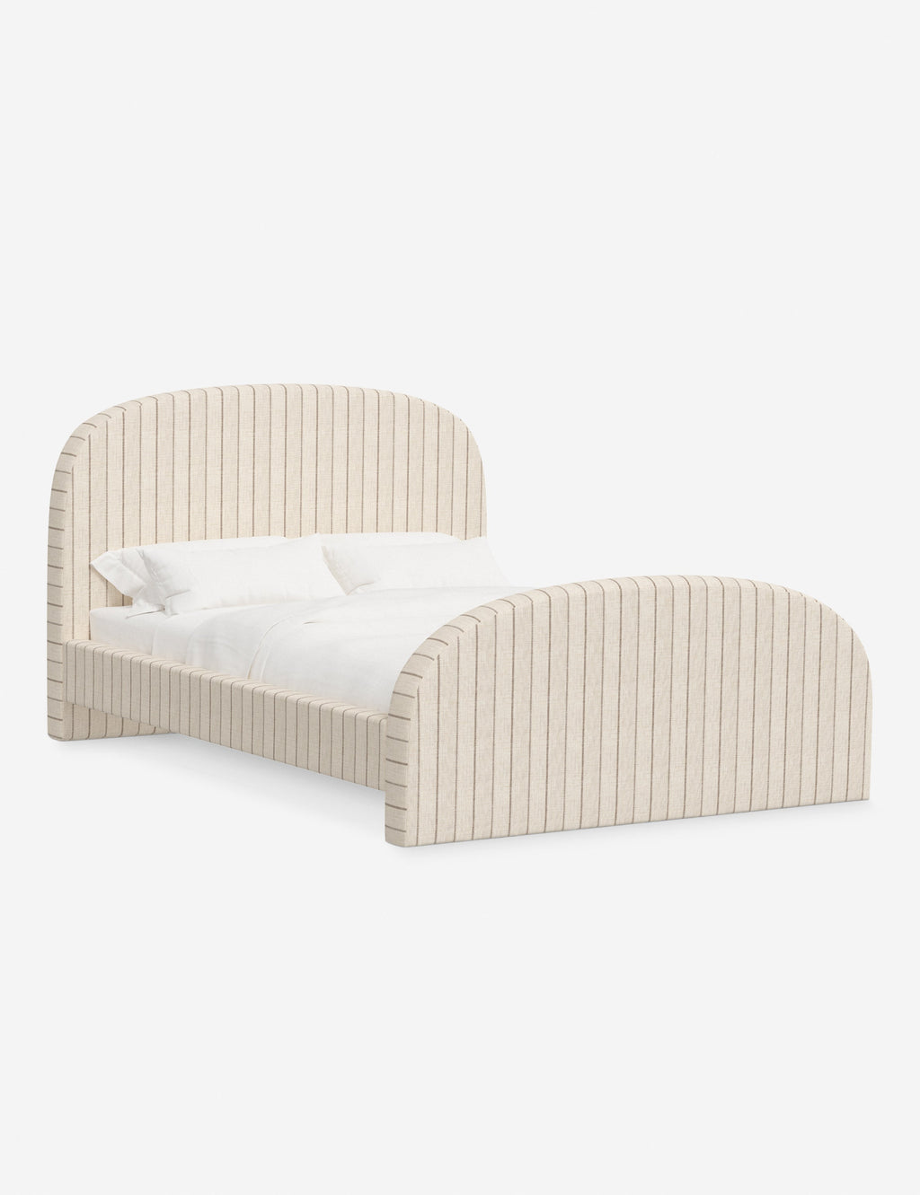 Lit plateforme - Le lit plateforme Bescond offre un confort ancré grâce à sa silhouette douce