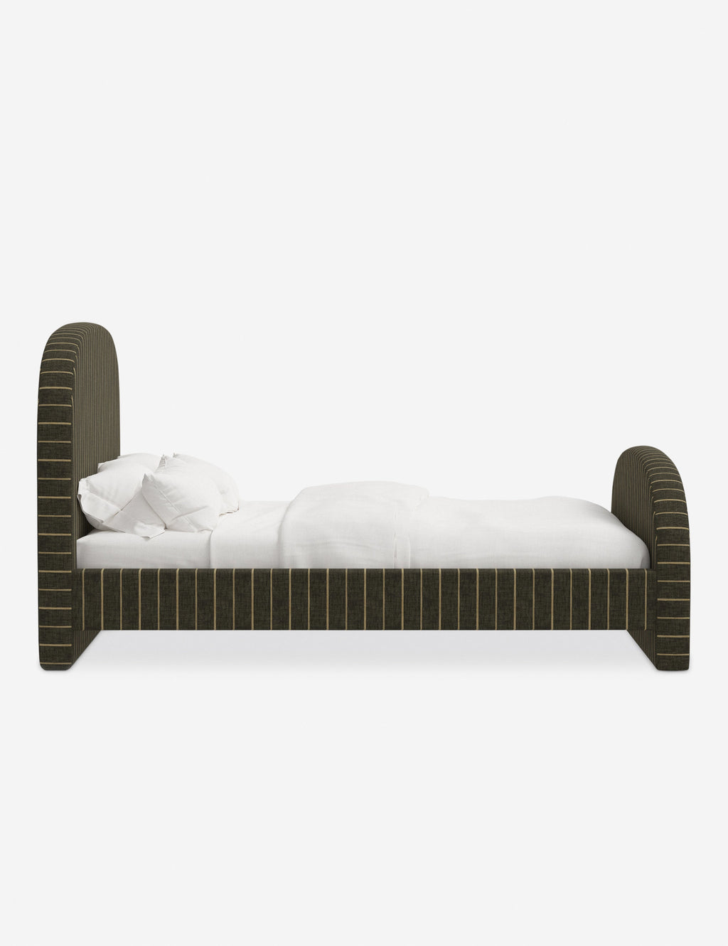 Lit plateforme - Le lit plateforme Bescond offre un confort ancré grâce à sa silhouette douce