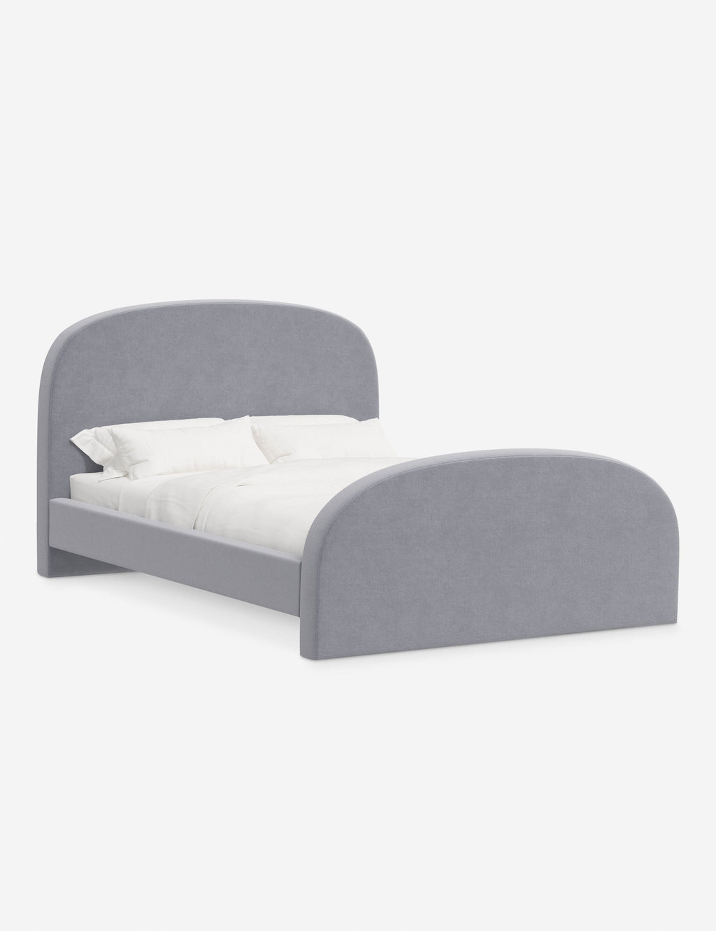 Lit plateforme - Le lit plateforme Bescond offre un confort ancré grâce à sa silhouette douce