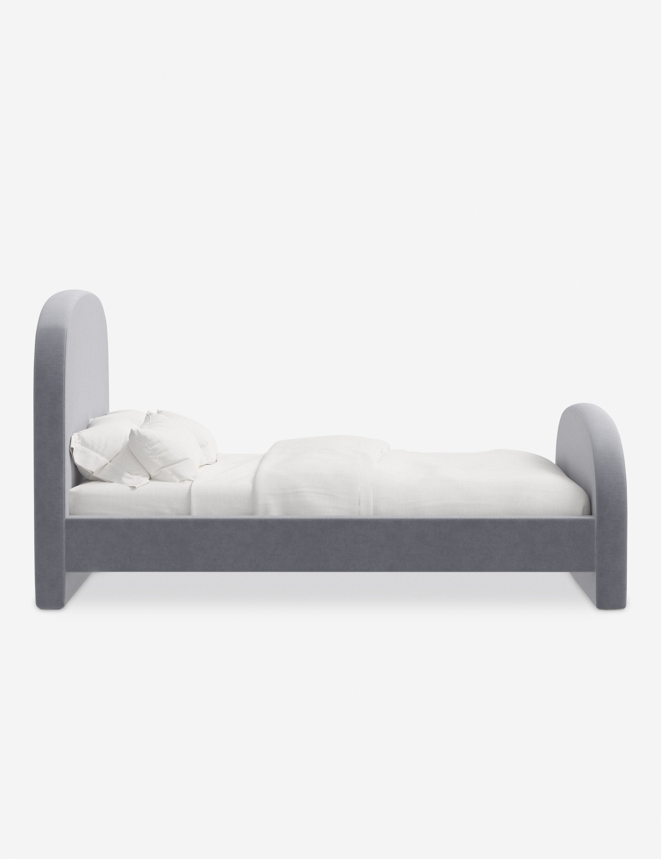 Lit plateforme - Le lit plateforme Bescond offre un confort ancré grâce à sa silhouette douce