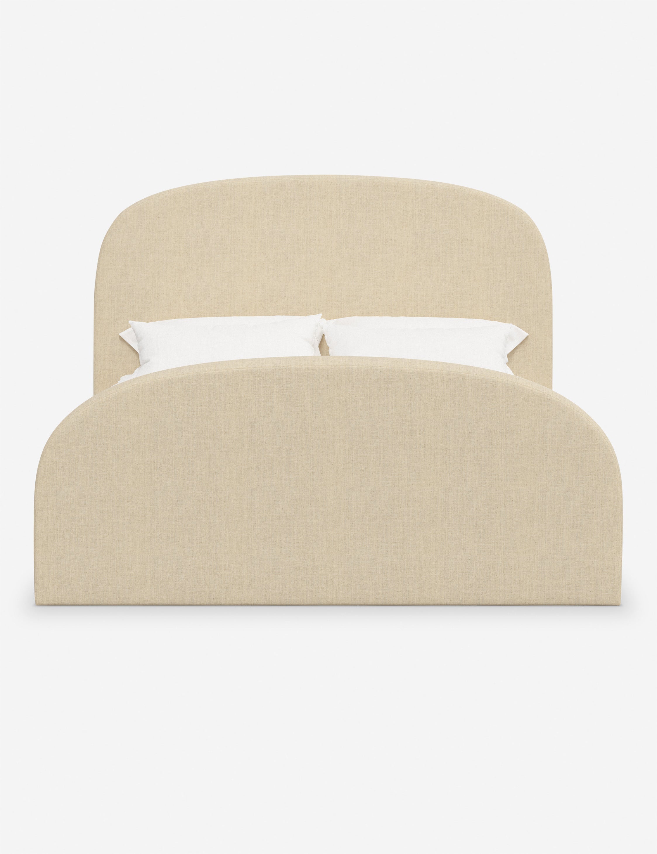 Lit plateforme - Le lit plateforme Bescond offre un confort ancré grâce à sa silhouette douce