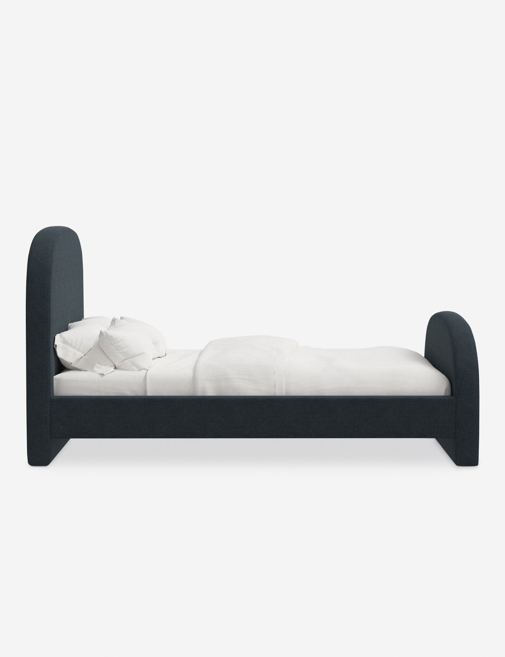 Lit plateforme - Le lit plateforme Bescond offre un confort ancré grâce à sa silhouette douce
