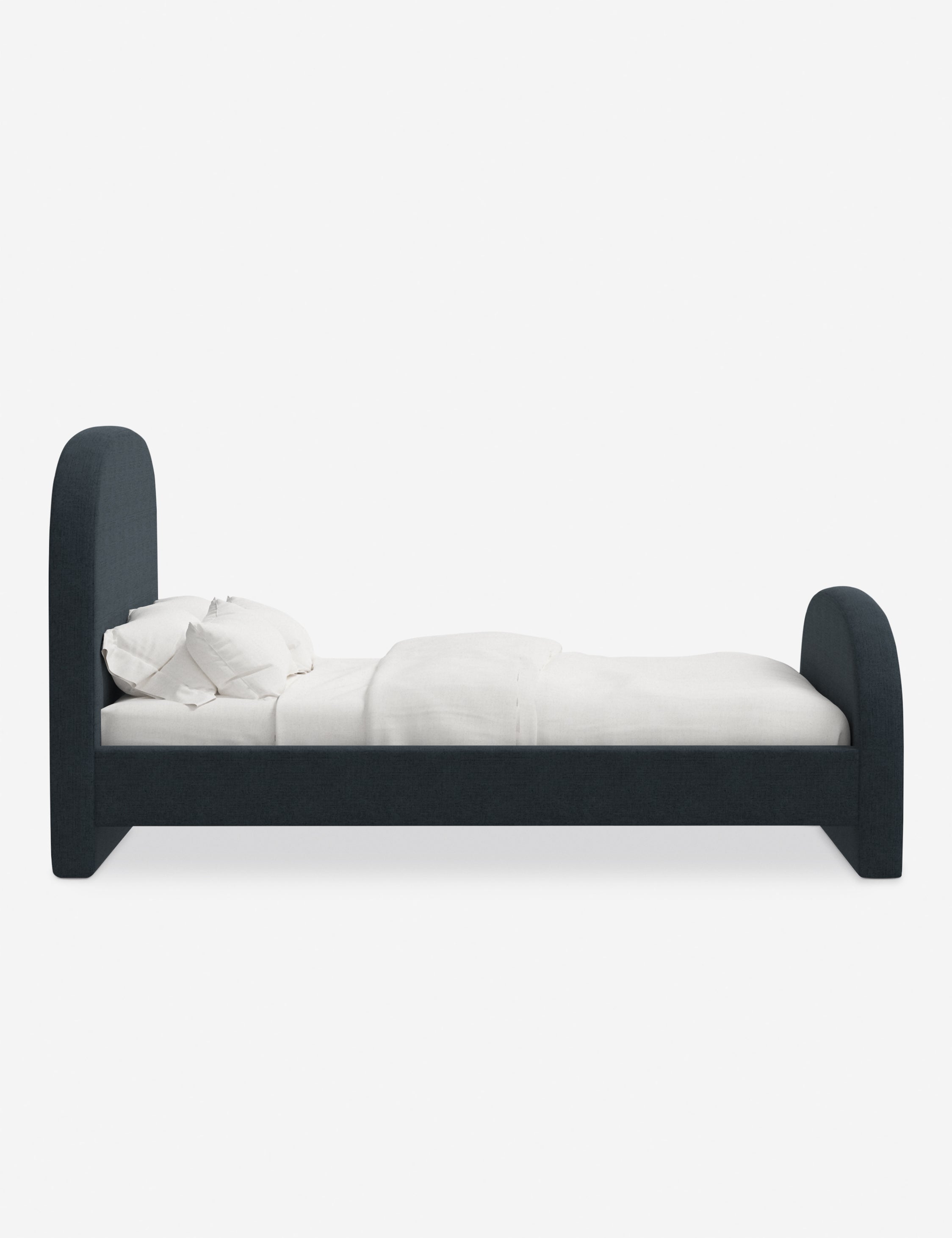 Lit plateforme - Le lit plateforme Bescond offre un confort ancré grâce à sa silhouette douce