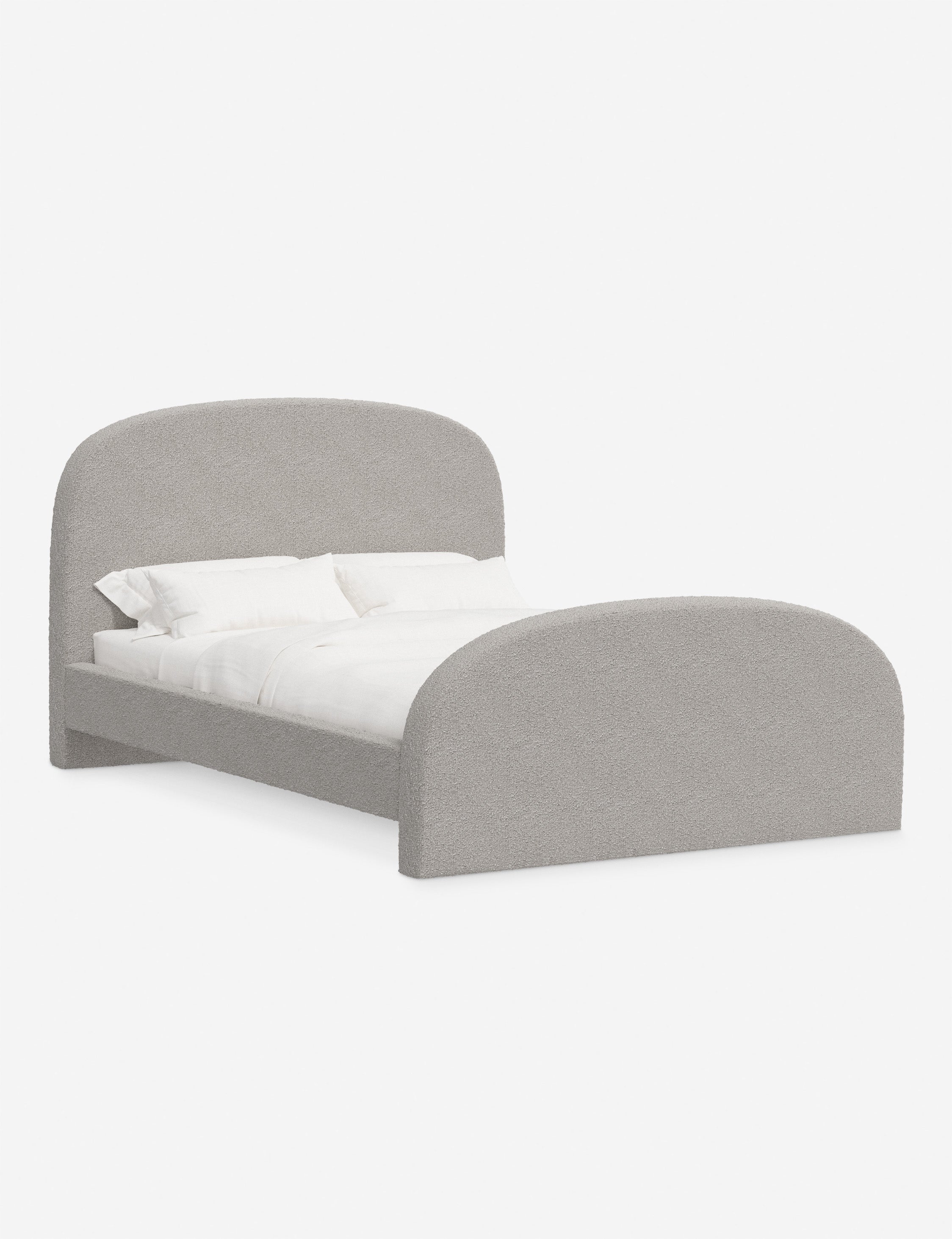 Lit plateforme - Le lit plateforme Bescond offre un confort ancré grâce à sa silhouette douce