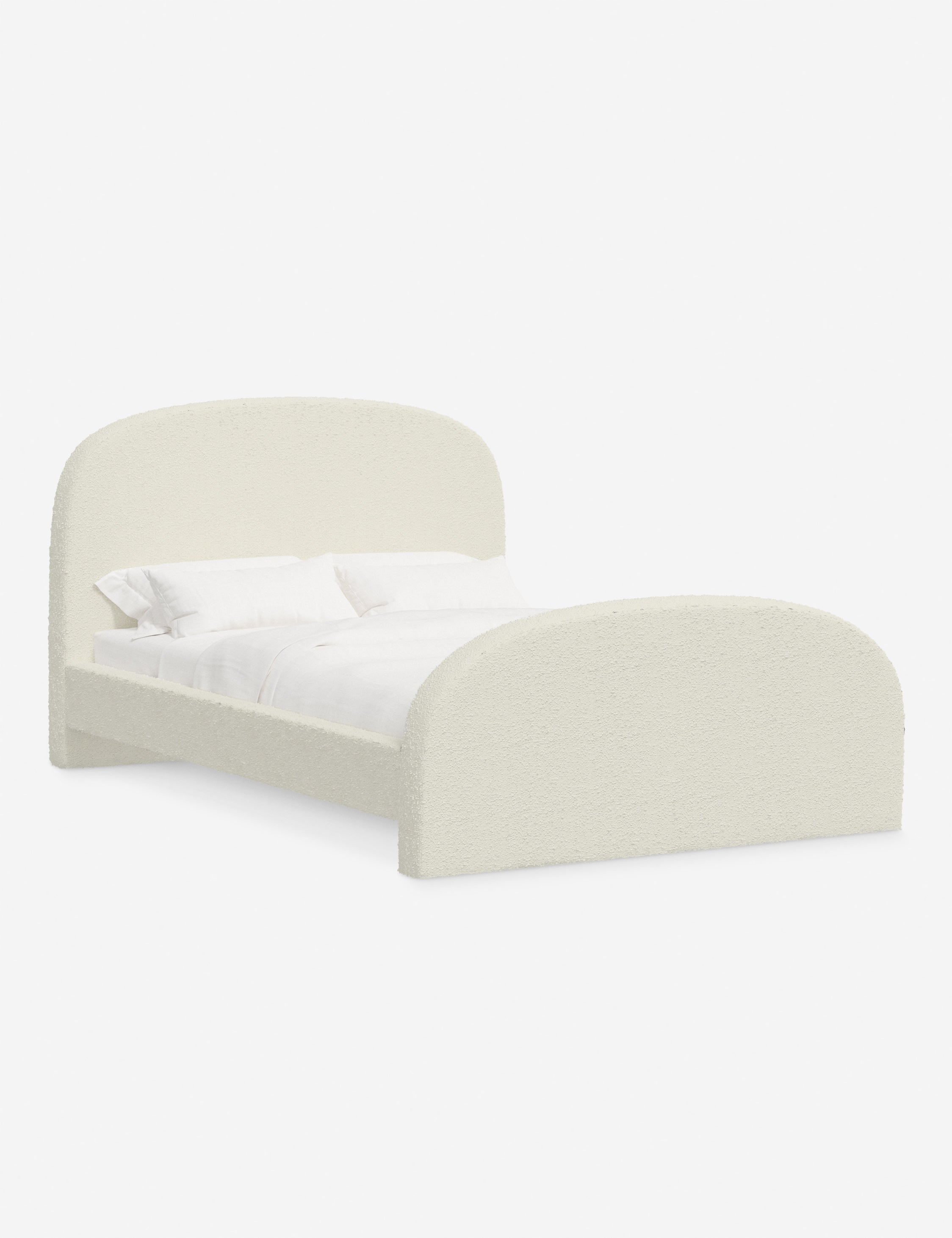 Lit plateforme - Le lit plateforme Bescond offre un confort ancré grâce à sa silhouette douce