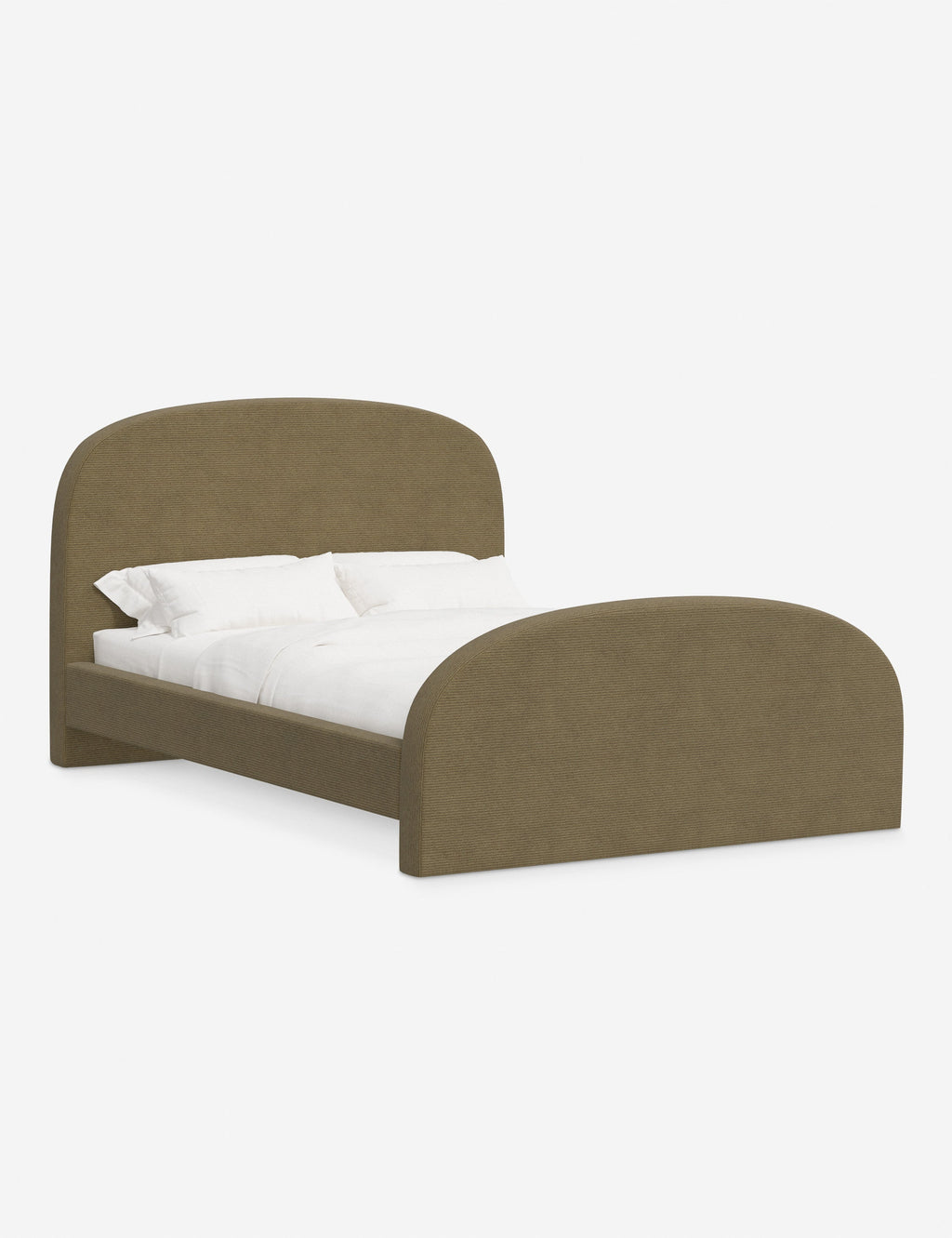 Lit plateforme - Le lit plateforme Bescond offre un confort ancré grâce à sa silhouette douce