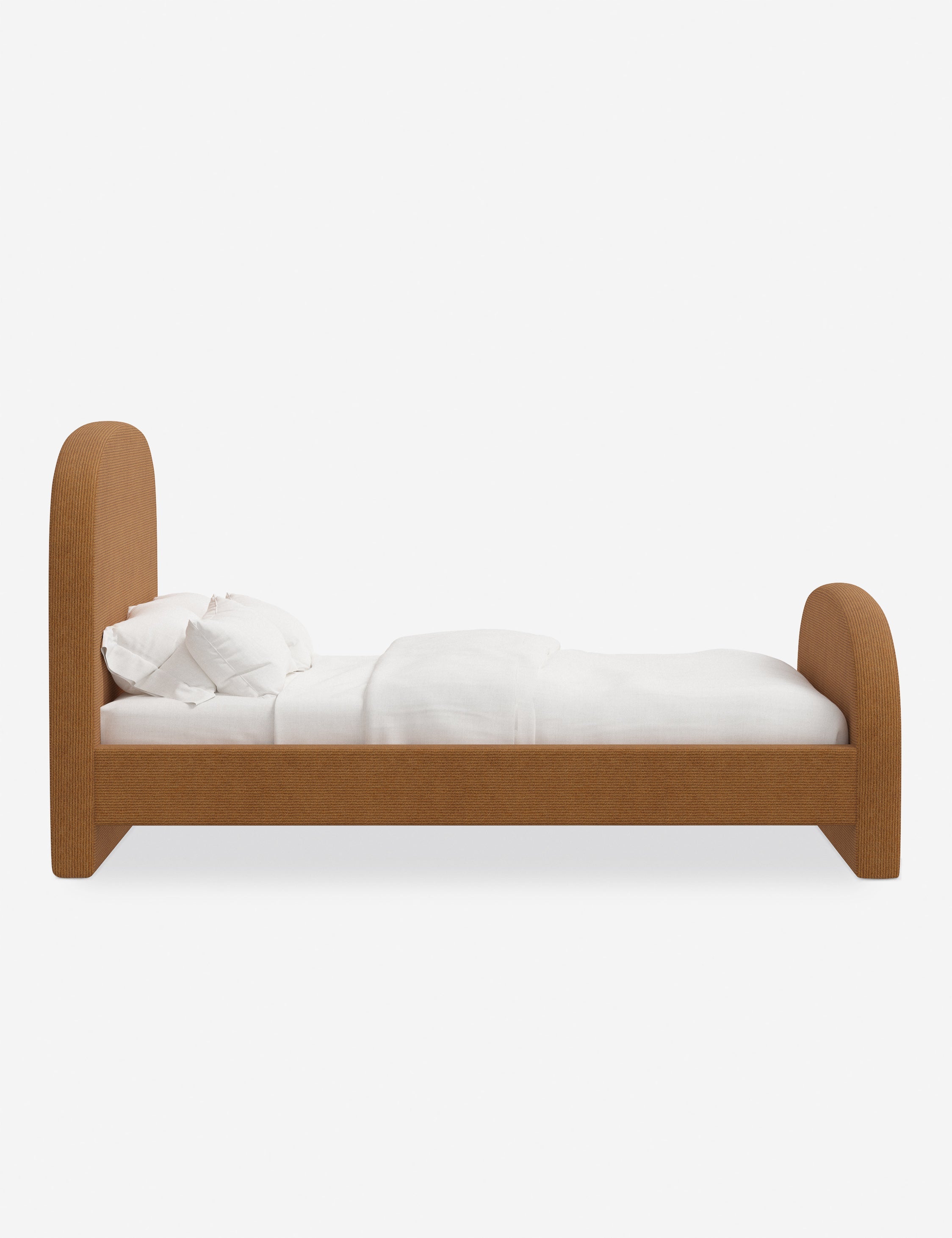 Lit plateforme - Le lit plateforme Bescond offre un confort ancré grâce à sa silhouette douce